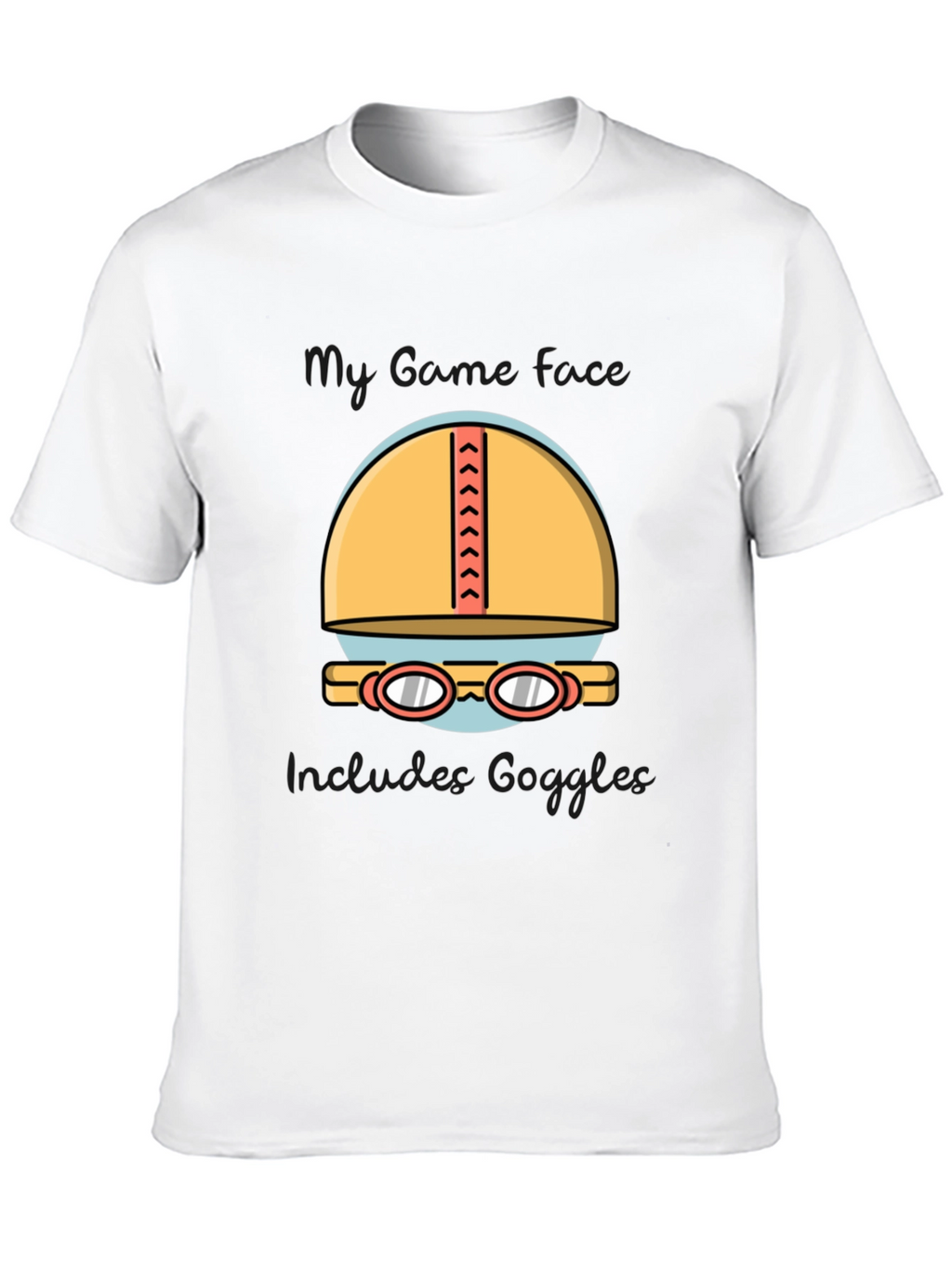Swimmers Dream T-Shirt: Cap & Goggles Graphic Tee