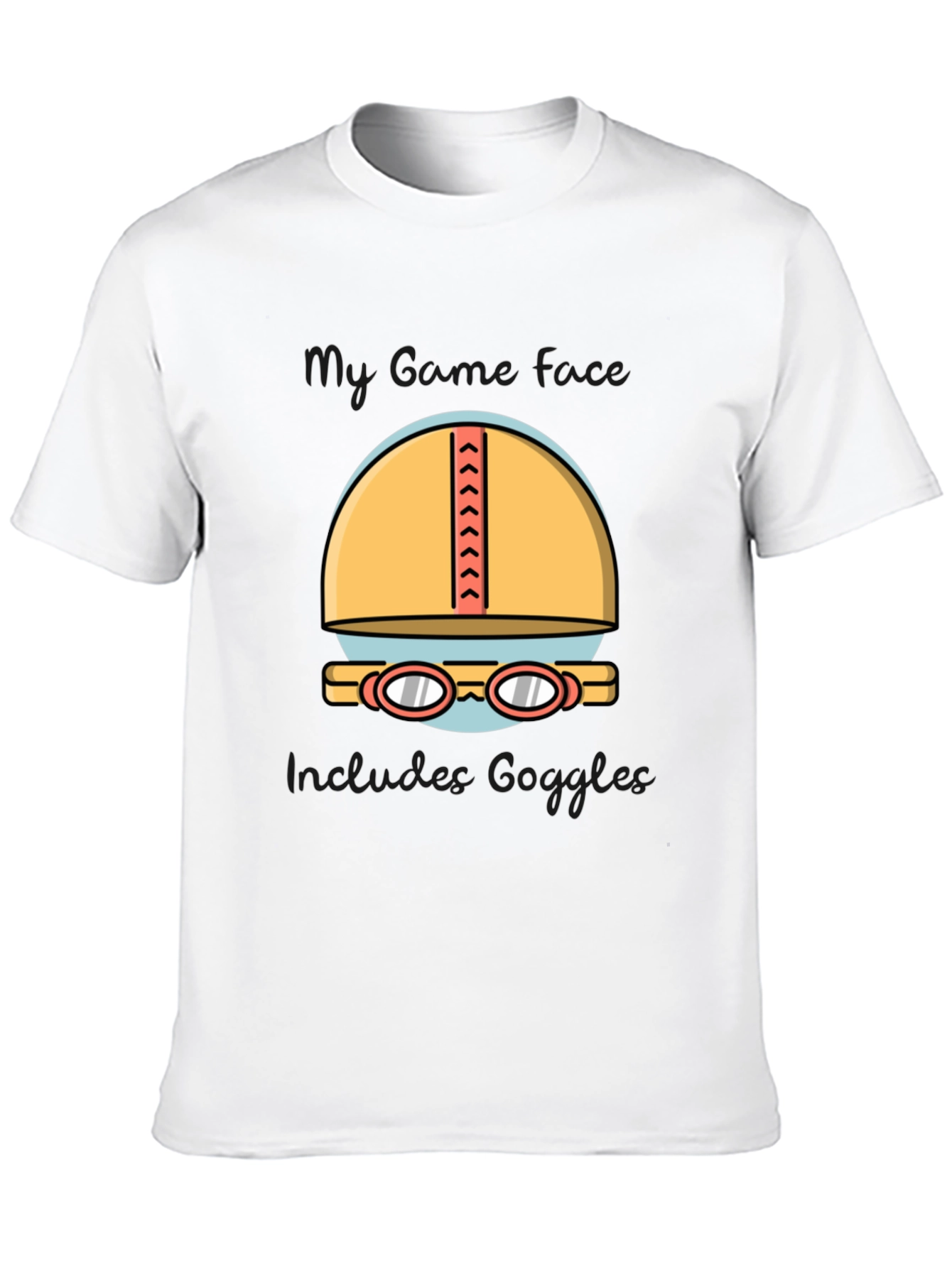 Swimmers Dream T-Shirt: Cap & Goggles Graphic Tee