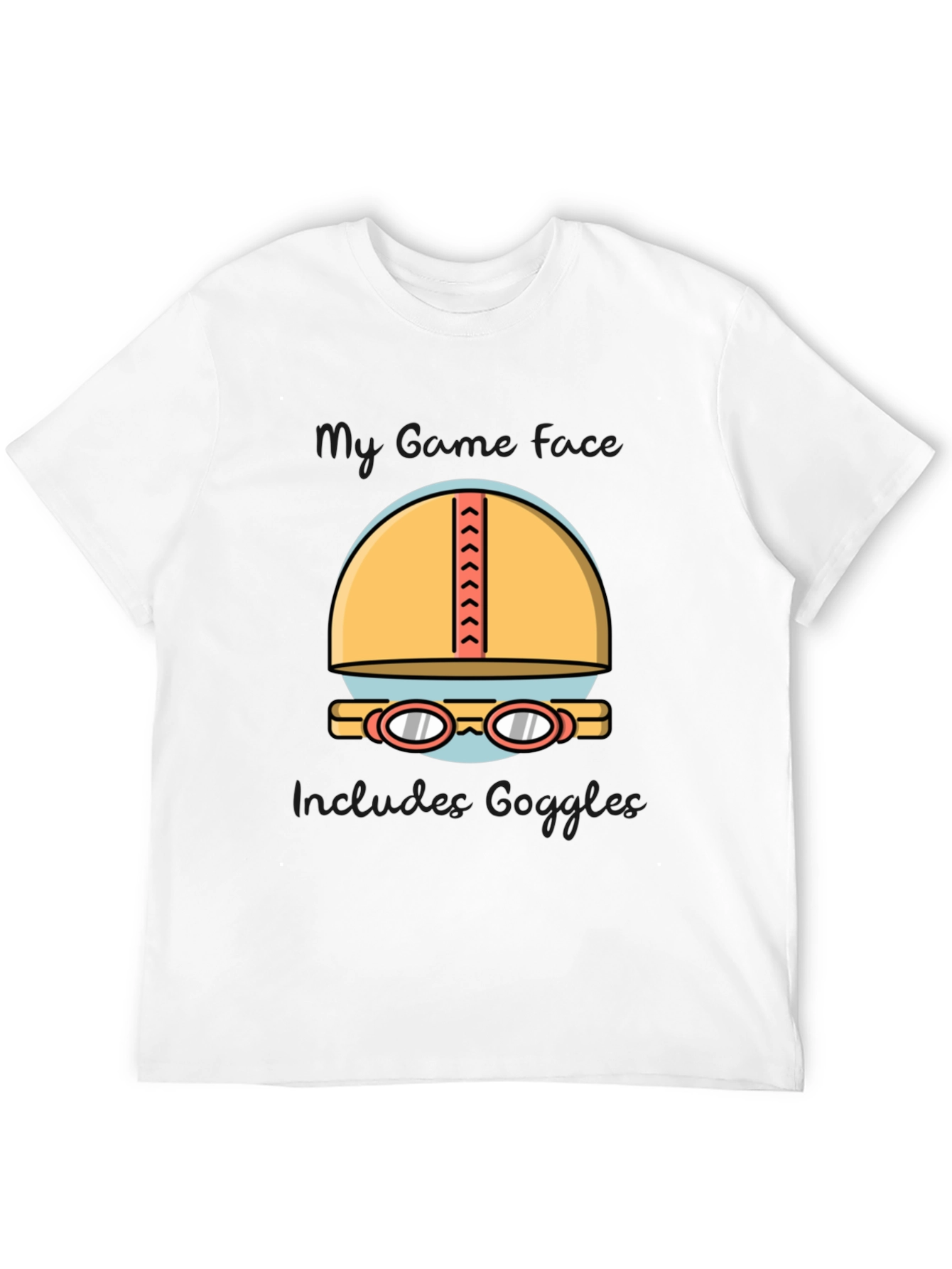 Swimmers Dream T-Shirt: Cap & Goggles Graphic Tee