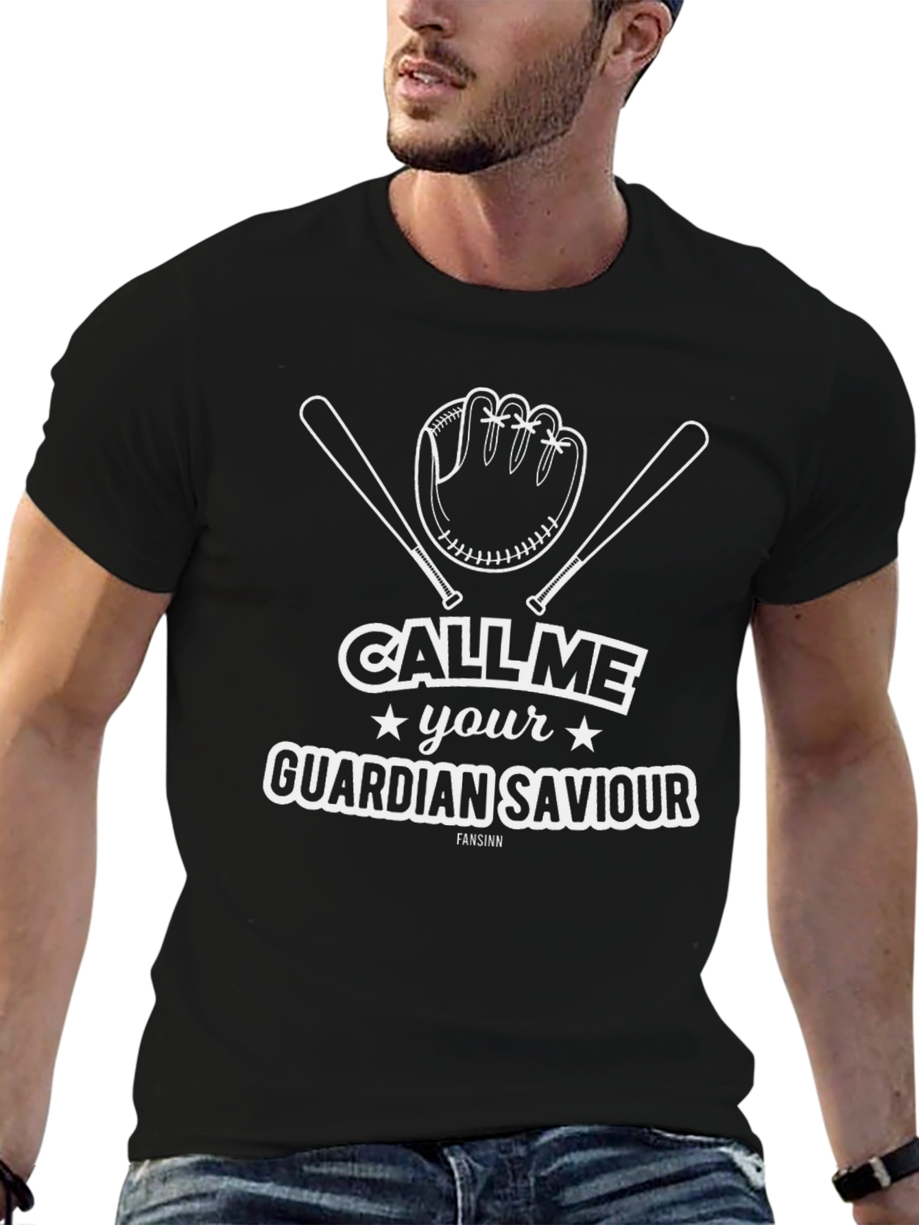 Call Me Your Guardian Saviour Baseball T-Shirt
