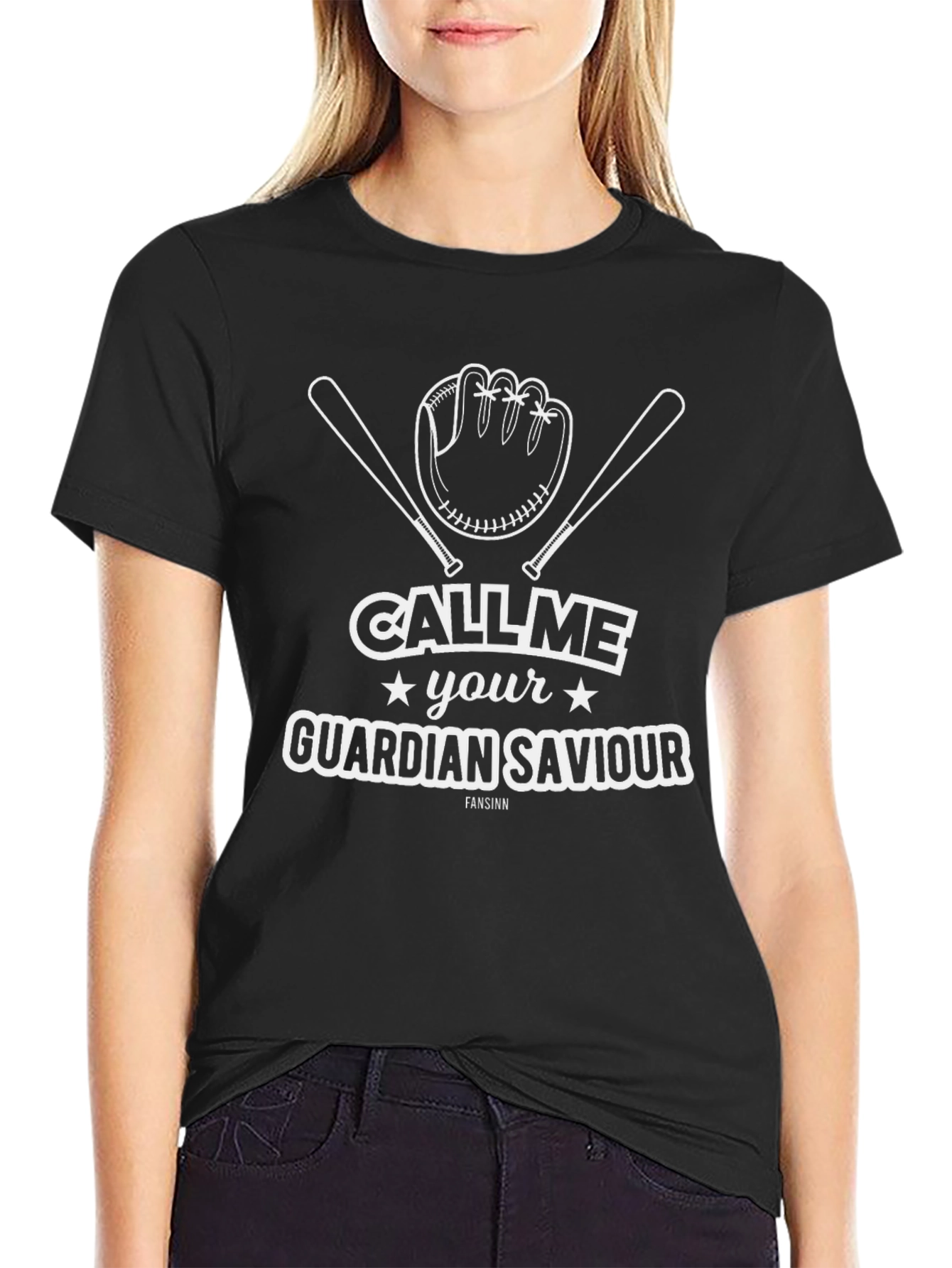 Call Me Your Guardian Saviour Baseball T-Shirt
