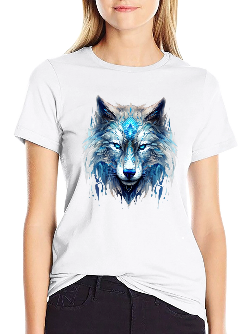 Cool Wolf Graphic Black T-Shirt