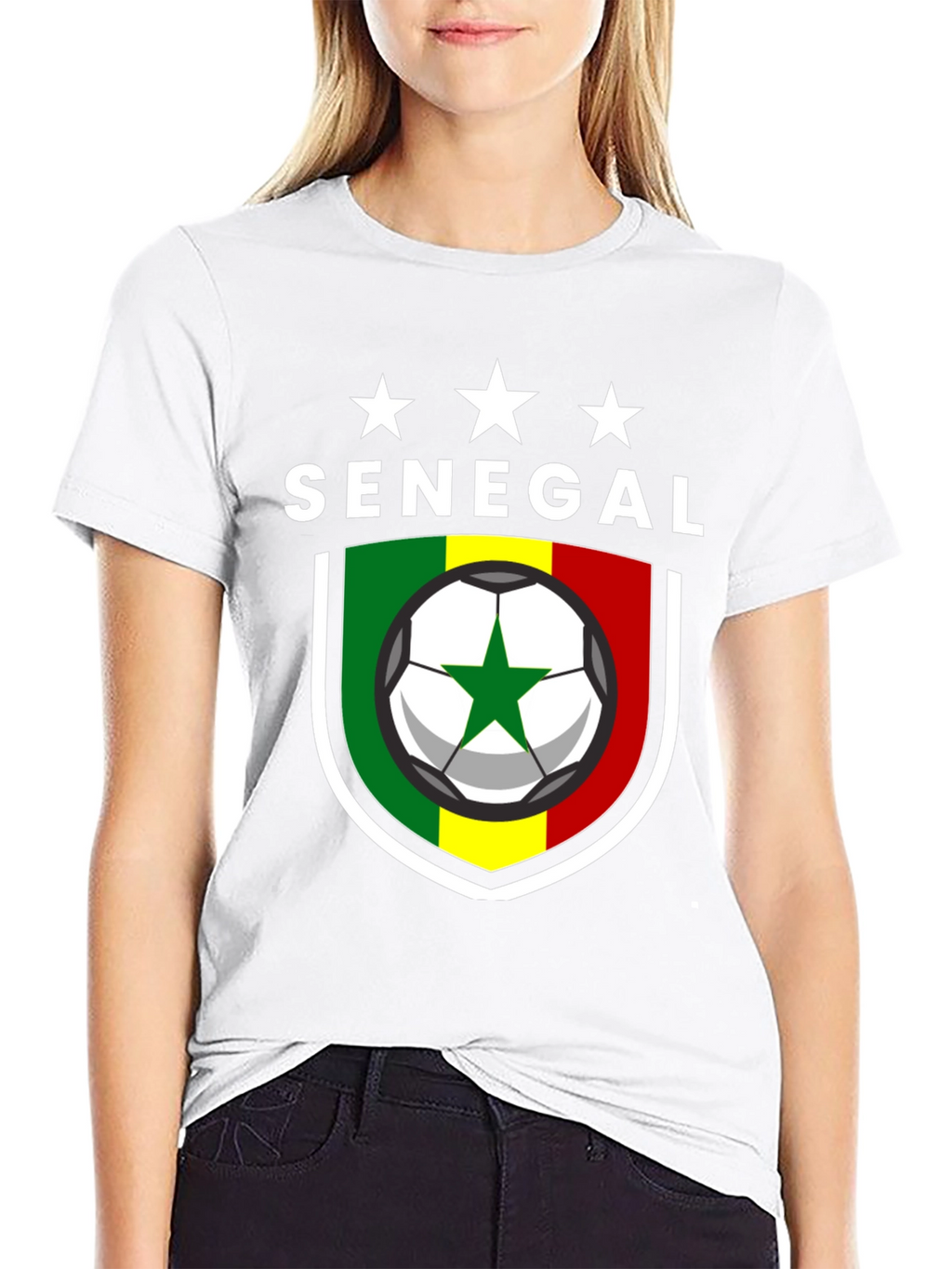 Senegal Soccer T-Shirt - Black African Football Pride Tee