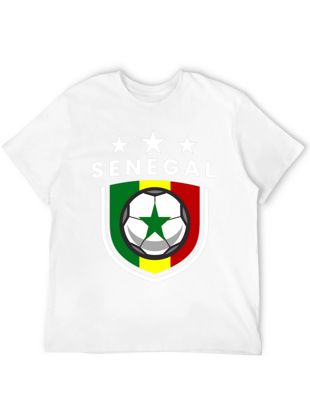 Senegal Soccer T-Shirt - Black African Football Pride Tee