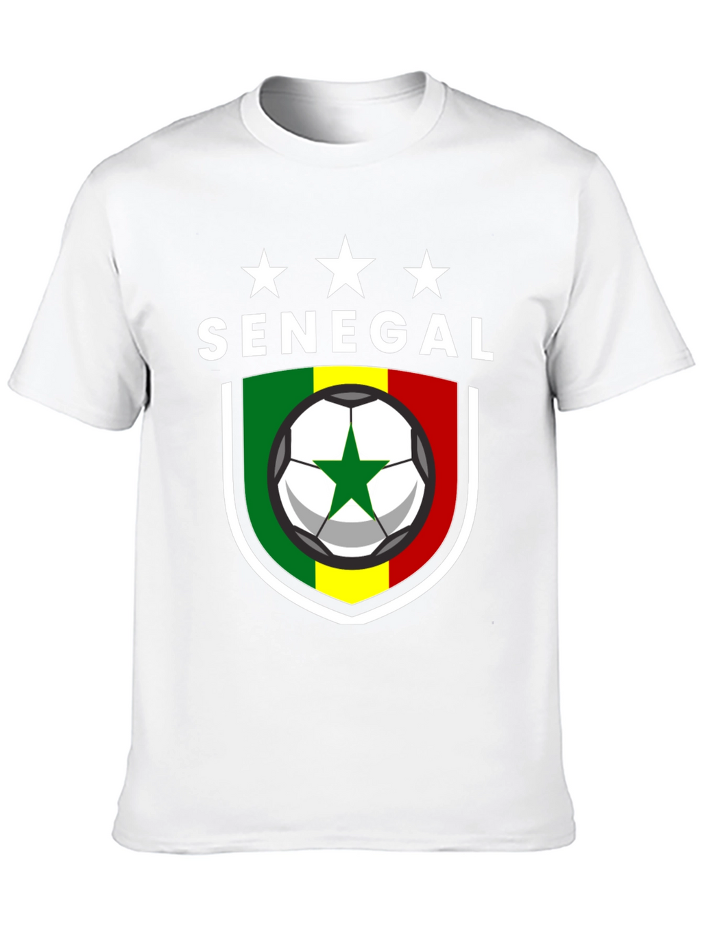 Senegal Soccer T-Shirt - Black African Football Pride Tee