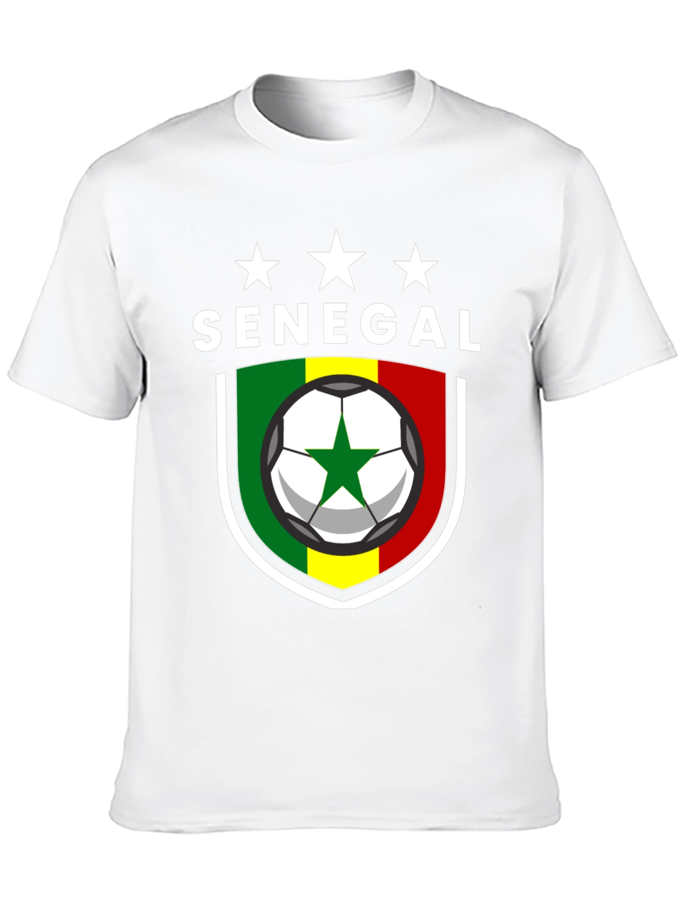 Senegal Soccer T-Shirt - Black African Football Pride Tee