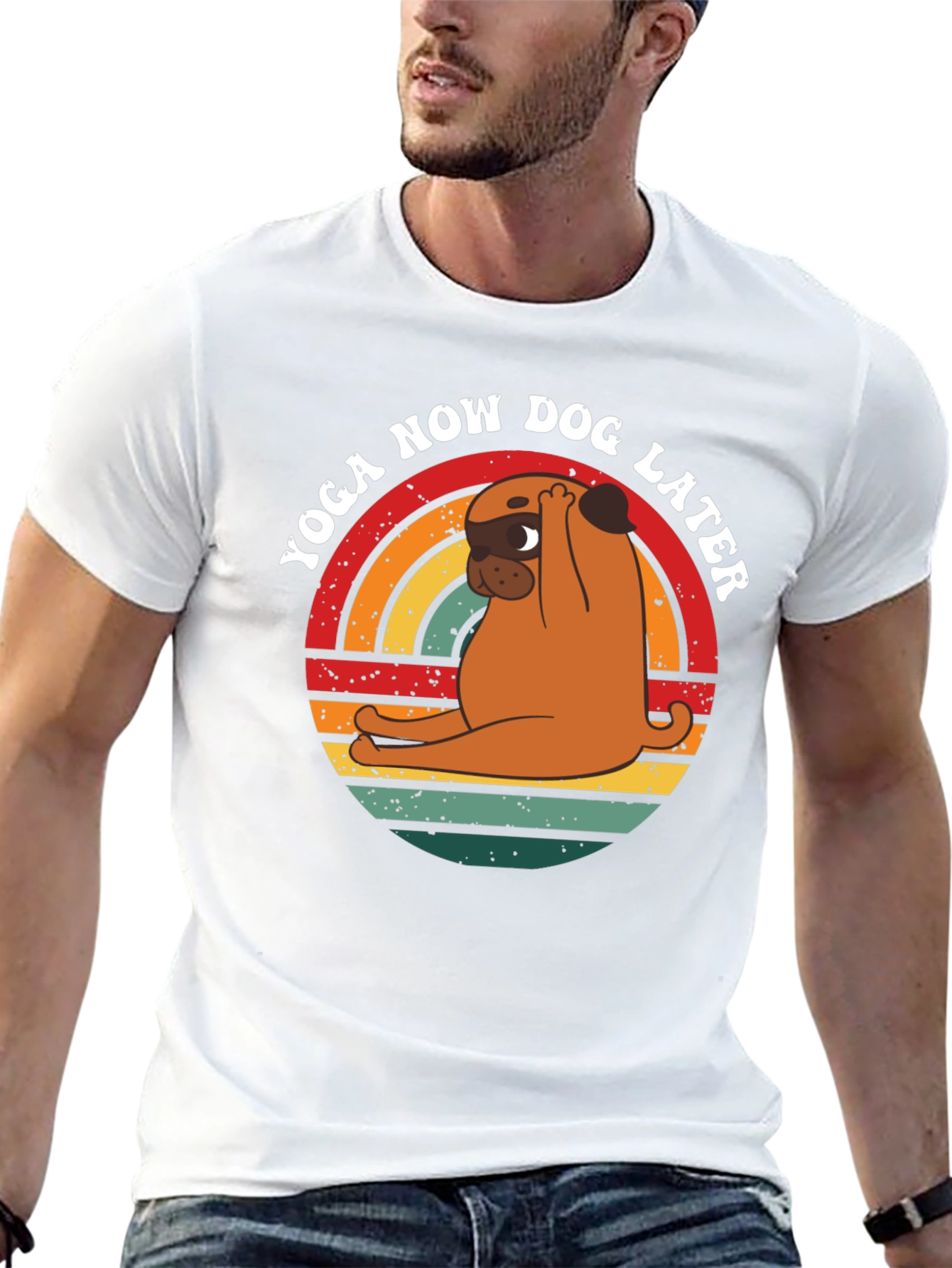Yoga Now Dog Later Graphic T-Shirt