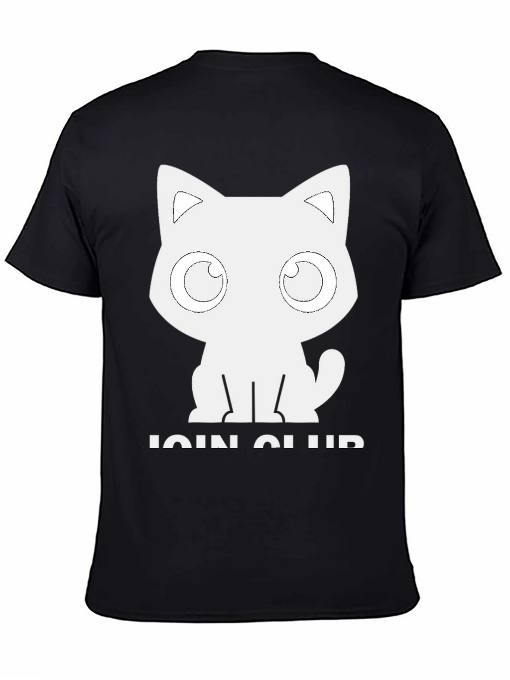 Cute Cat Club T-Shirt - Black Cotton Graphic Tee