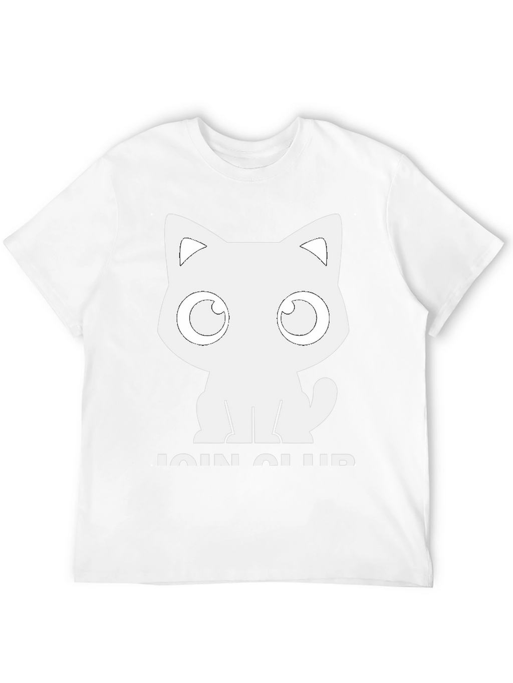 Cute Cat Club T-Shirt - Black Cotton Graphic Tee