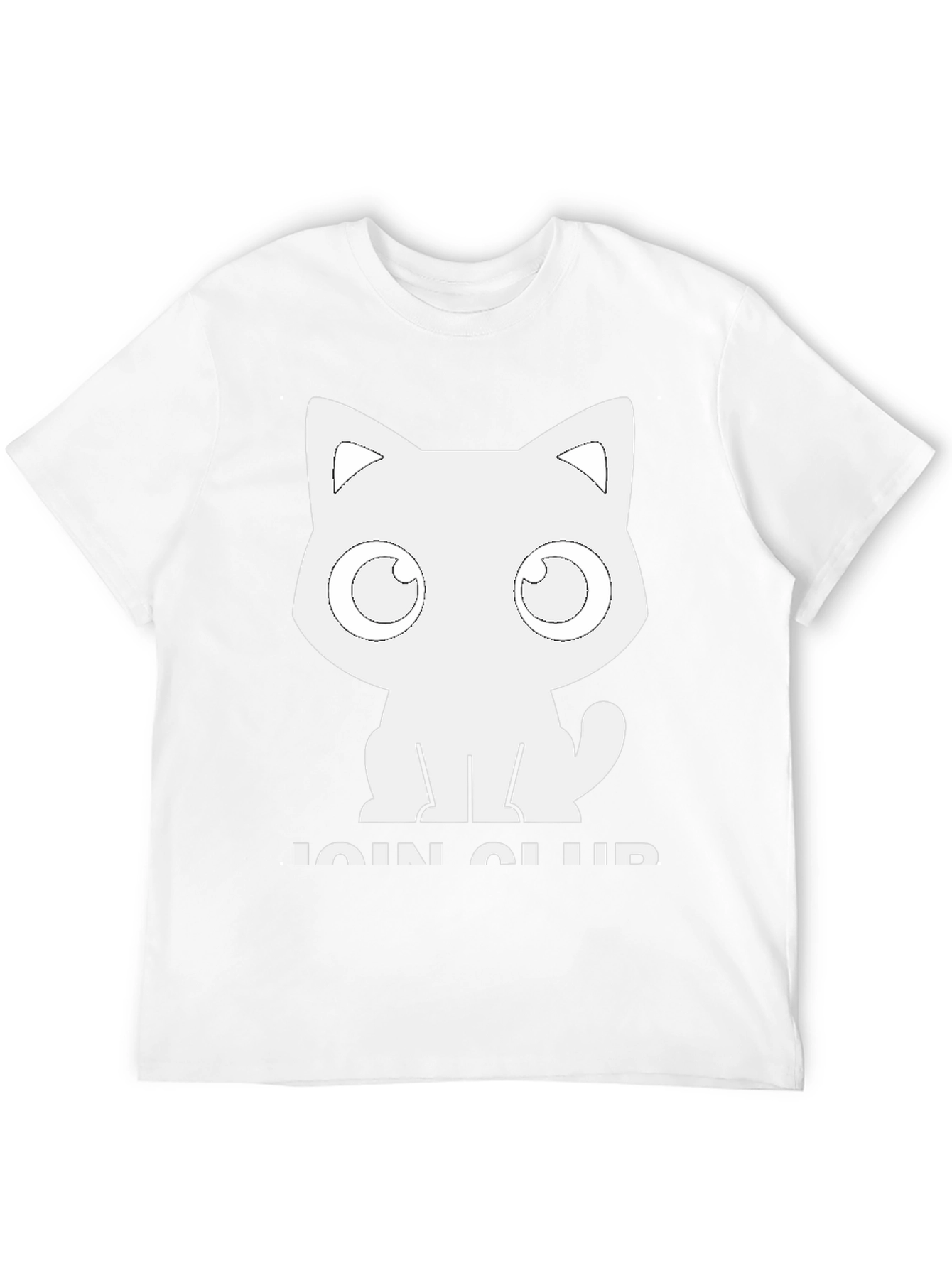 Cute Cat Club T-Shirt - Black Cotton Graphic Tee