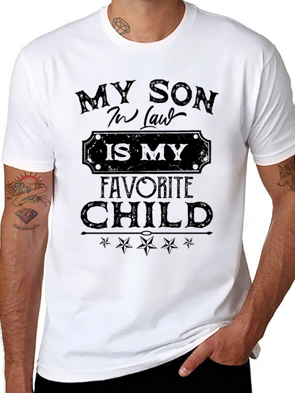 My Son-in-Law Is My Favorite Child Black T-Shirt