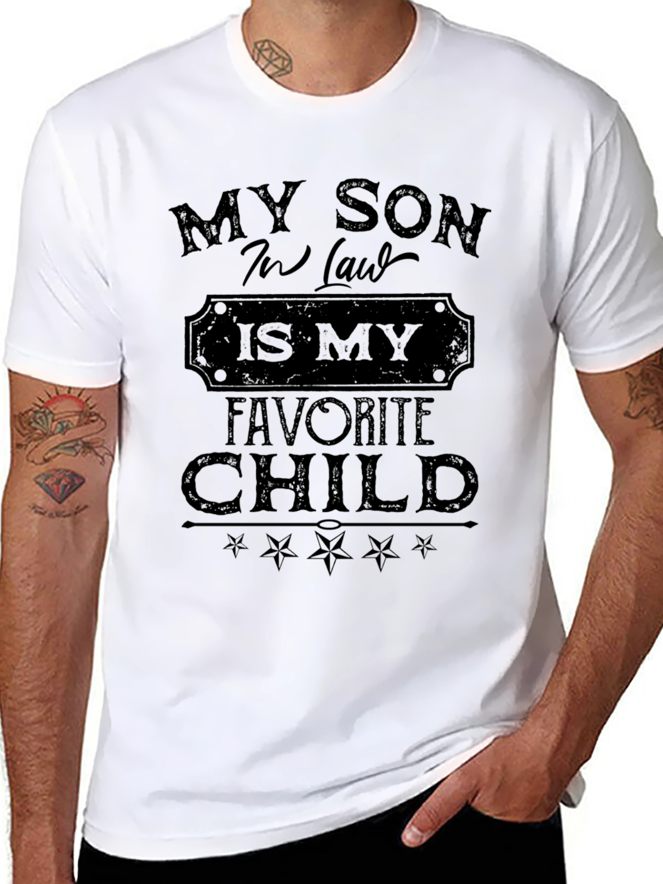 My Son-in-Law Is My Favorite Child Black T-Shirt