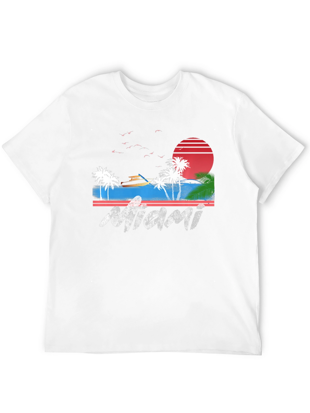 Miami Graphic Tee - Retro Beach Vibes