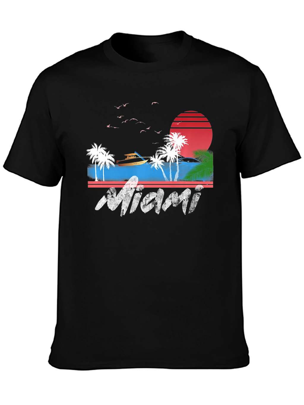 Miami Graphic Tee - Retro Beach Vibes