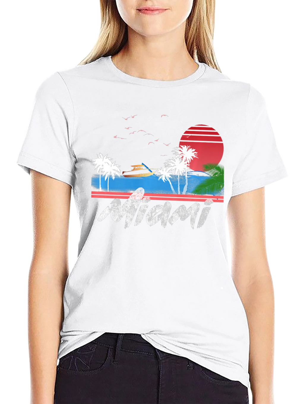 Miami Graphic Tee - Retro Beach Vibes