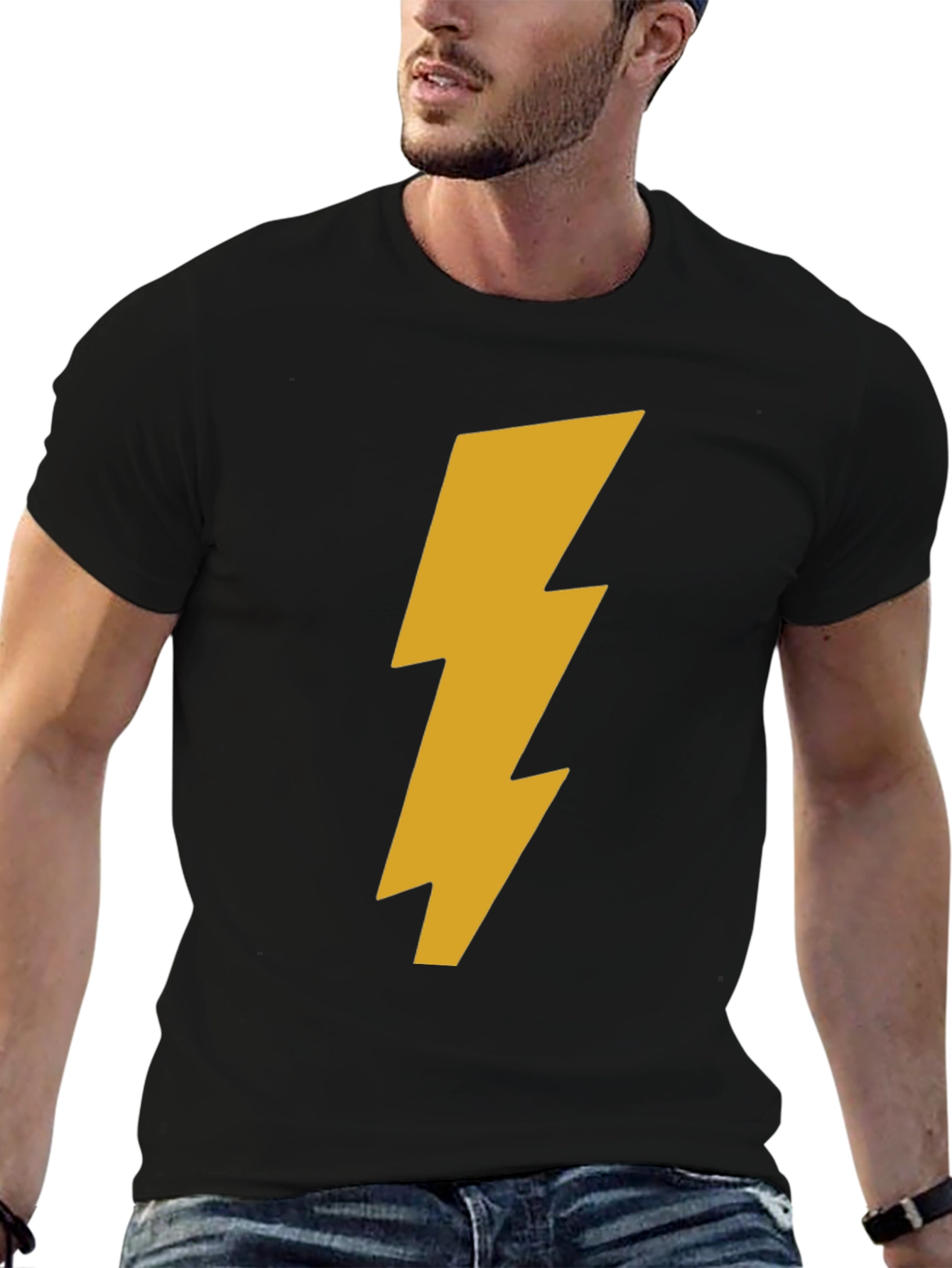 Lightning Bolt Graphic T-Shirt - Bold Style