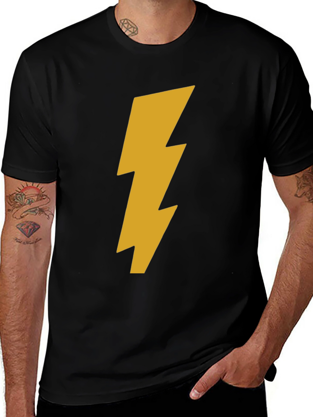 Lightning Bolt Graphic T-Shirt - Bold Style