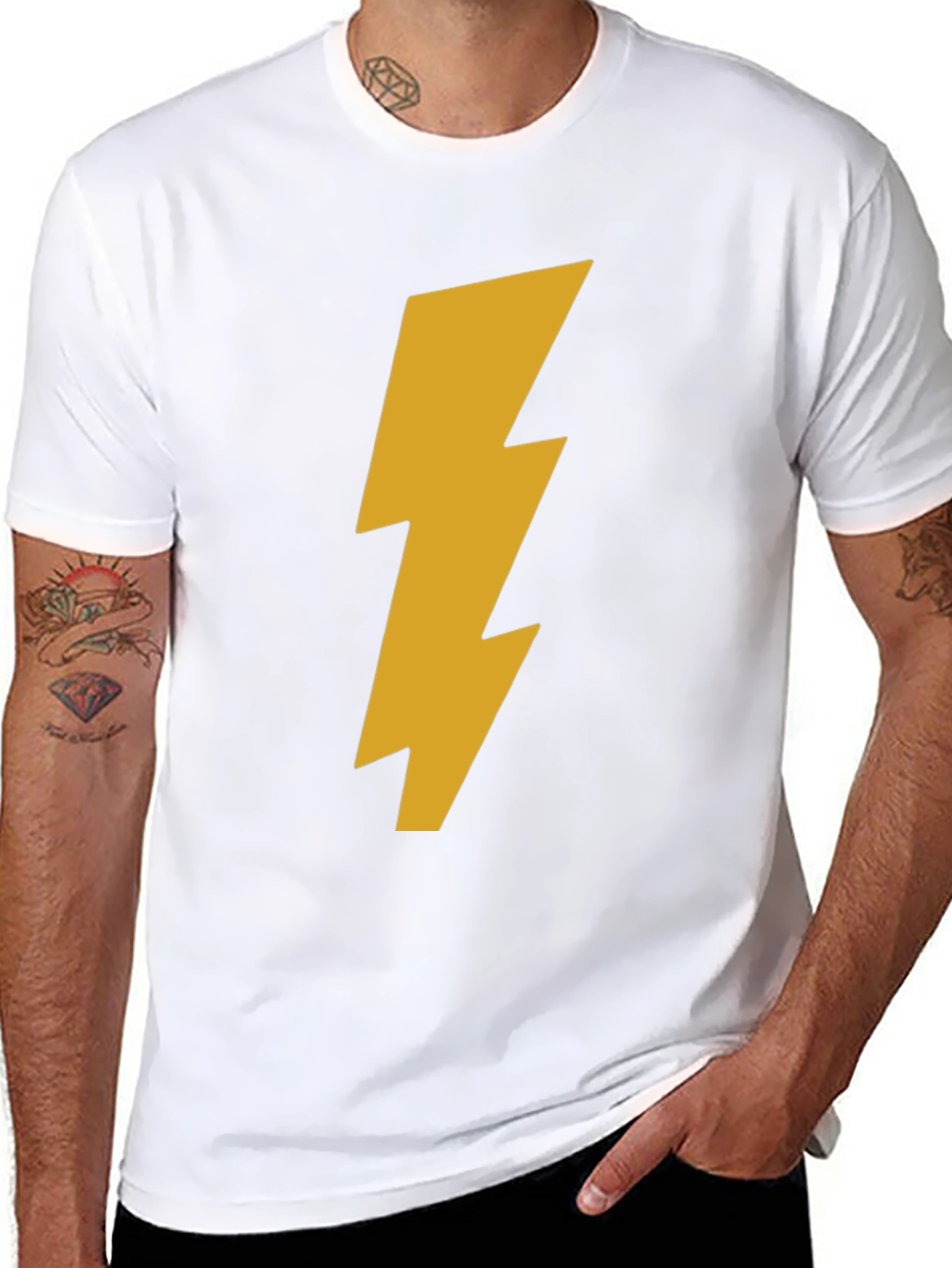 Lightning Bolt Graphic T-Shirt - Bold Style