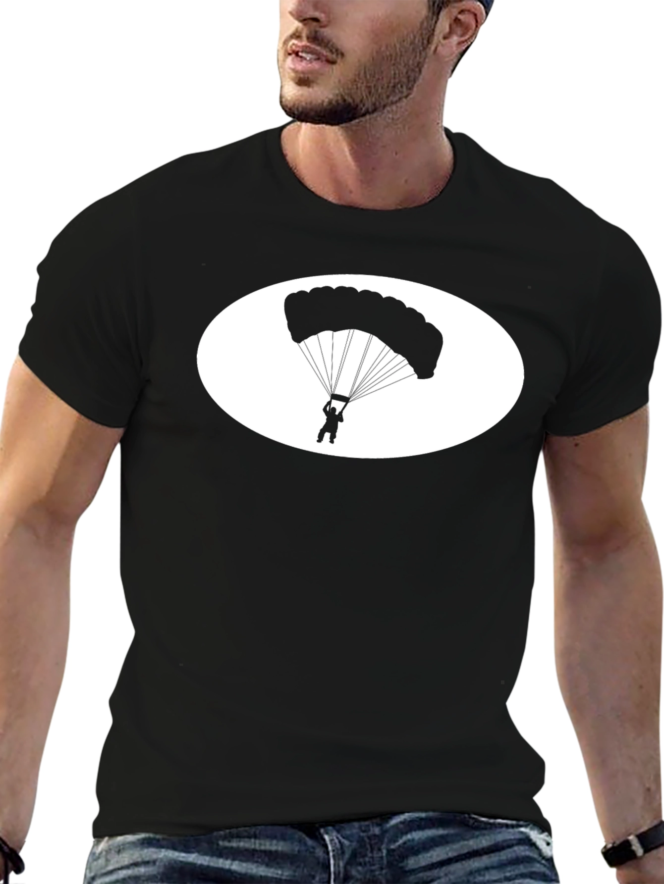 Skydiving Parachute Graphic T-Shirt