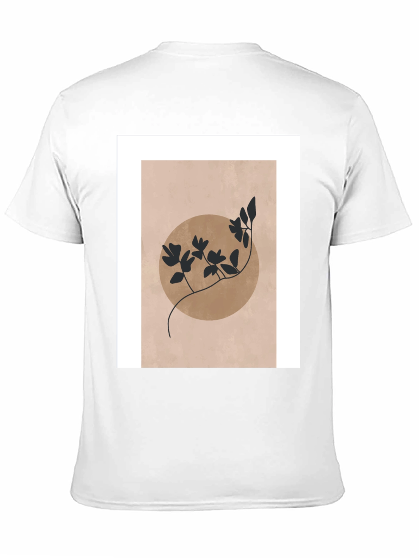 Abstract Floral Graphic Print Black T-Shirt