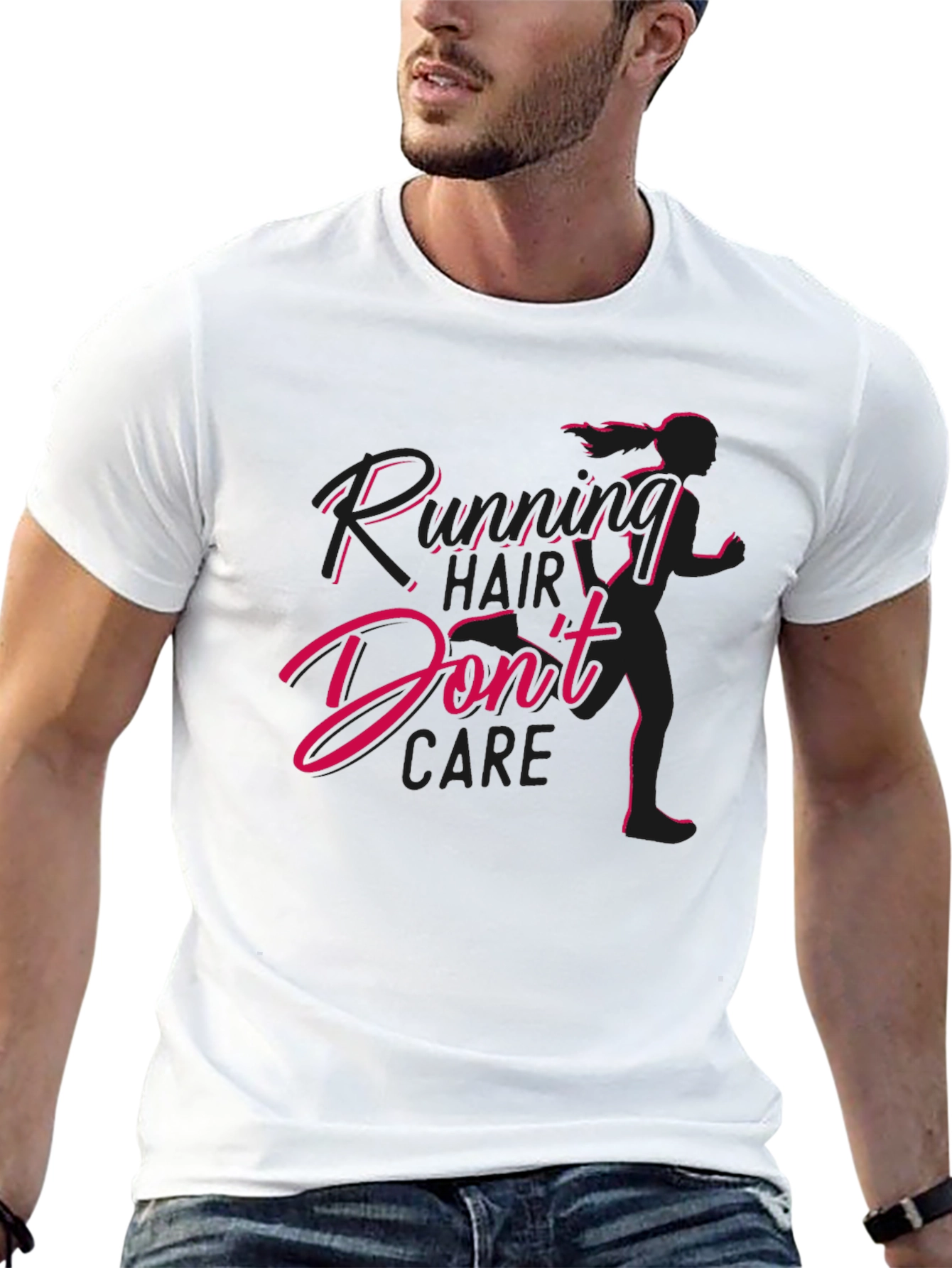 Running Hair Dont Care Graphic Tee