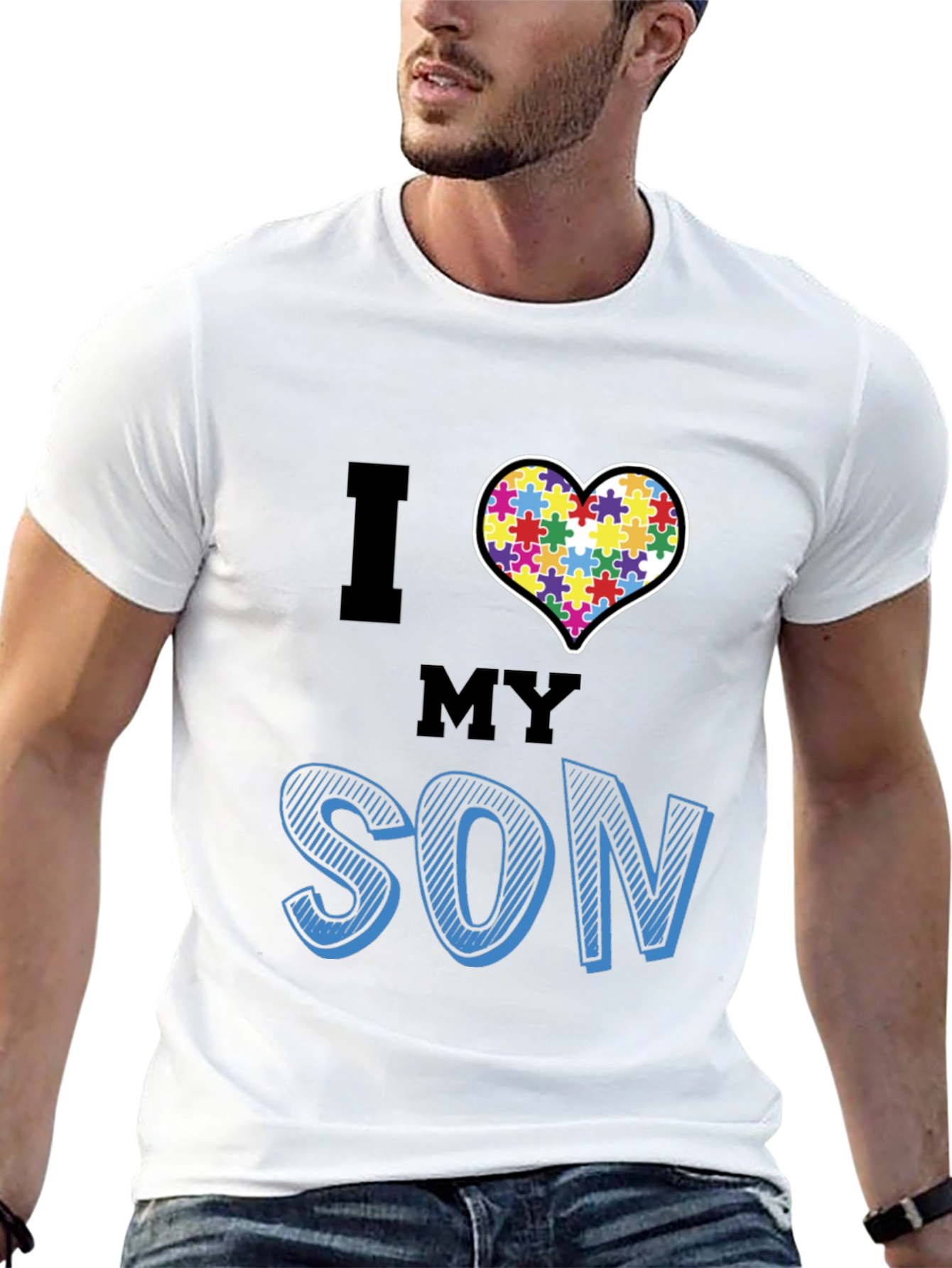 I Love My Son Autism Awareness T-Shirt