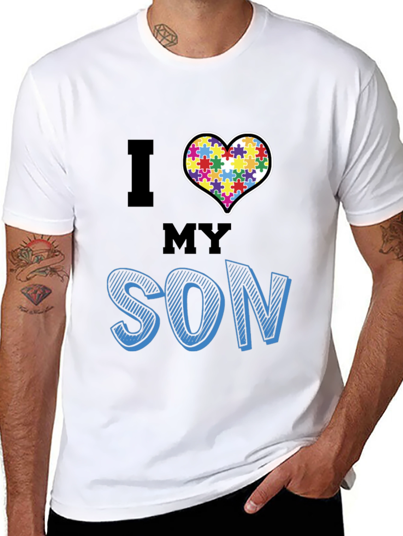 I Love My Son Autism Awareness T-Shirt