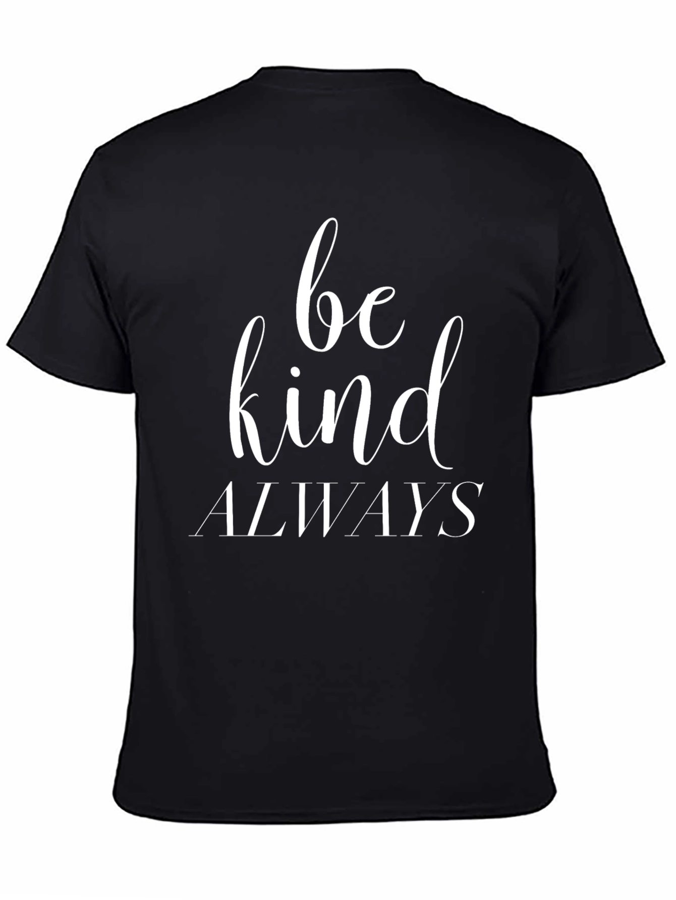 Be Kind Always Graphic Tee - Black Cotton Blend