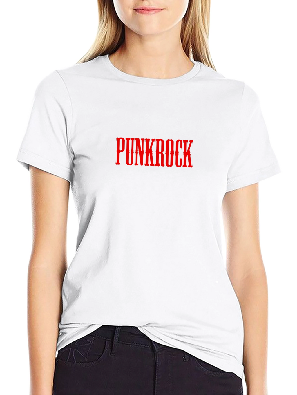 Punkrock T-Shirt - Red Text on Black