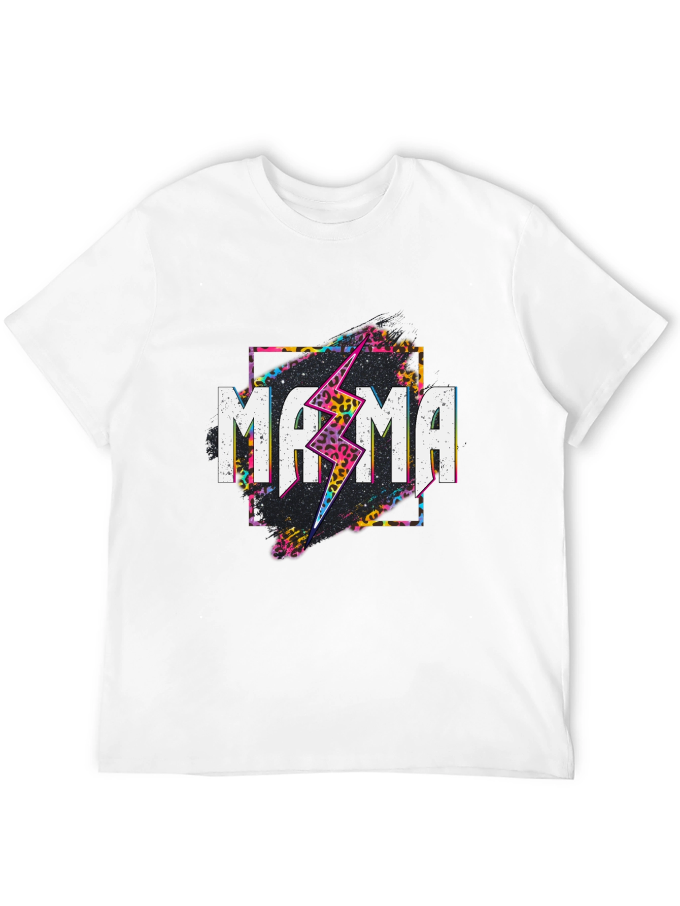 Mama Lightning Bolt Graphic Tee - Black