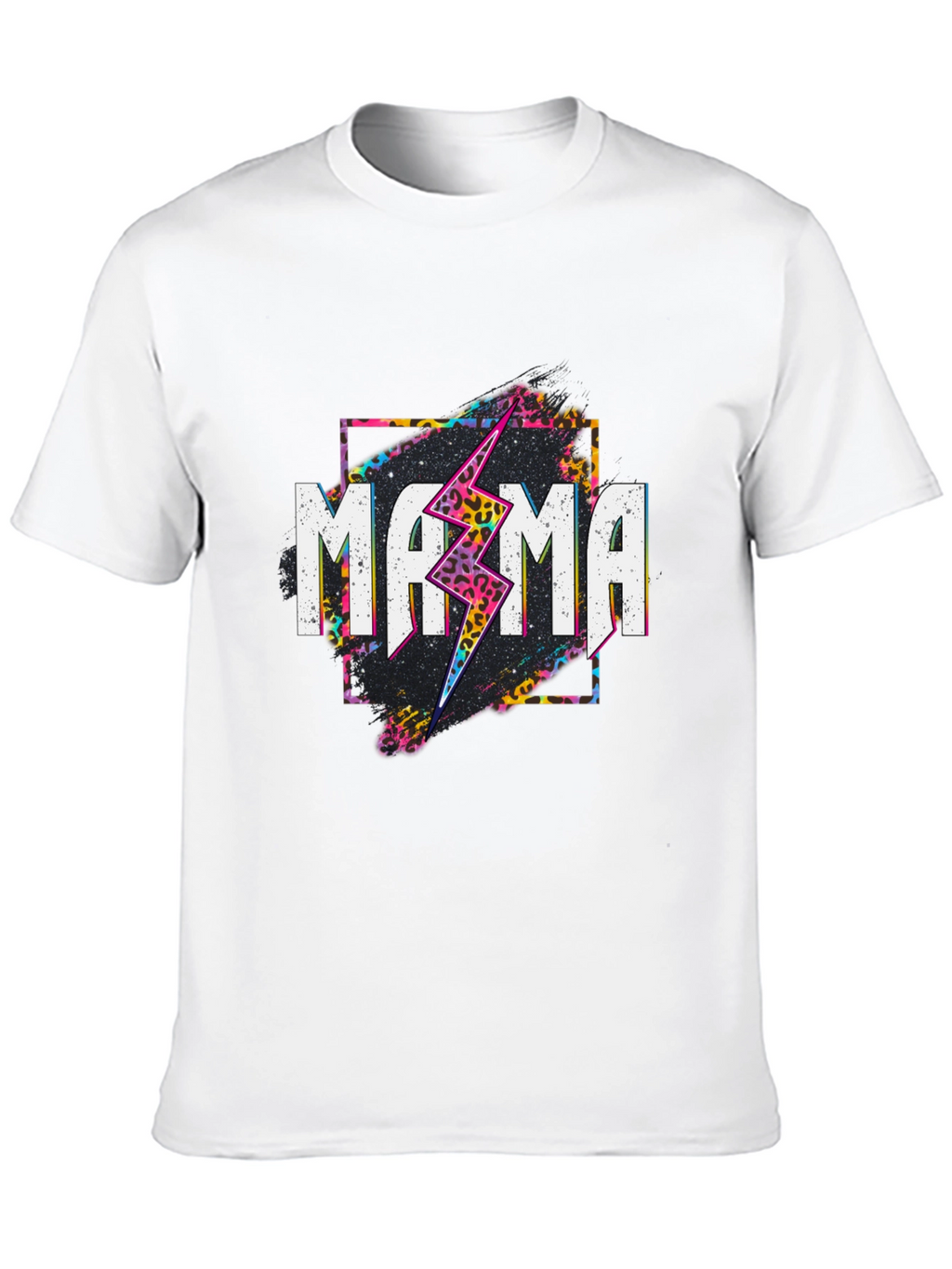 Mama Lightning Bolt Graphic Tee - Black