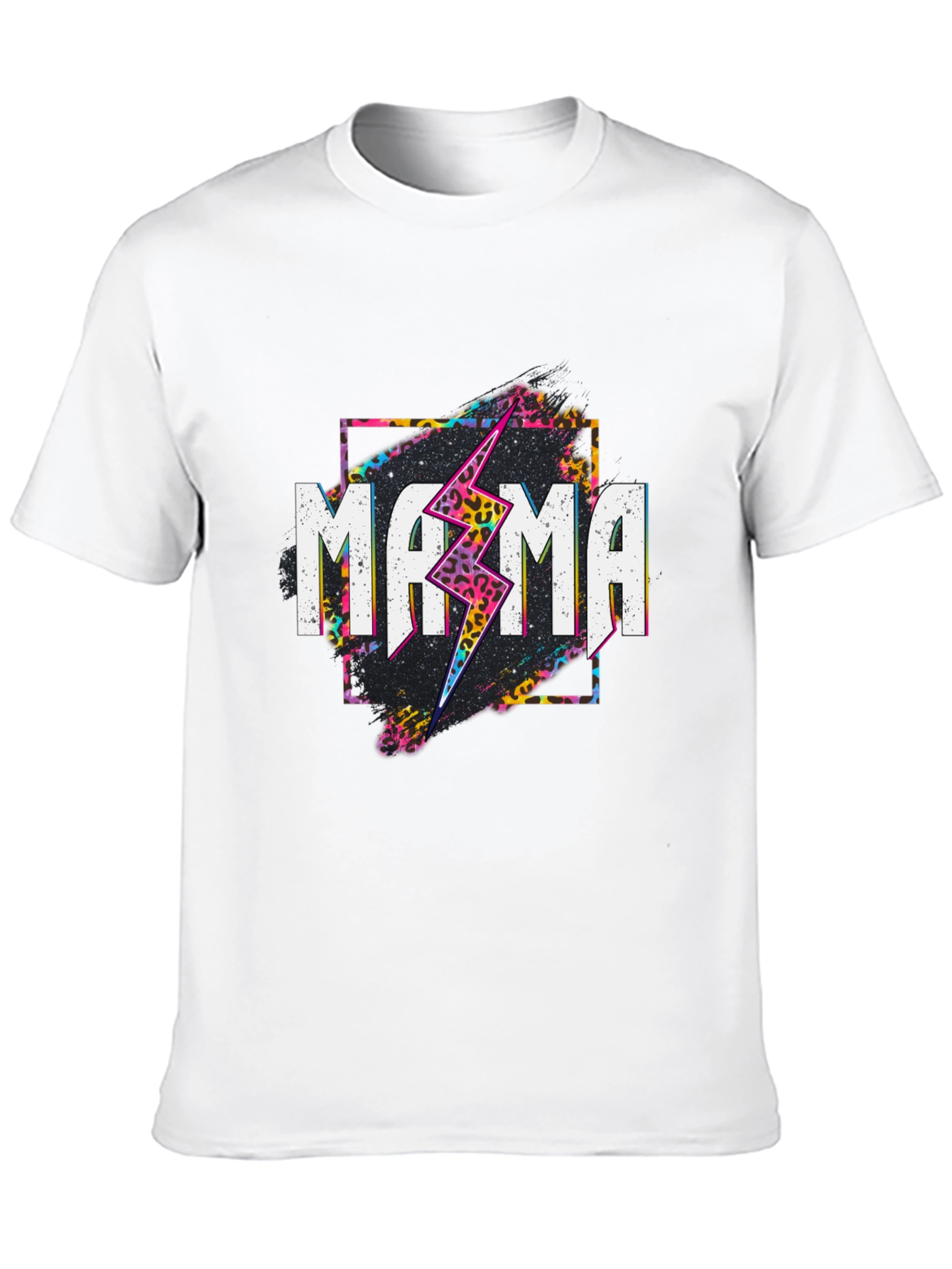 Mama Lightning Bolt Graphic Tee - Black