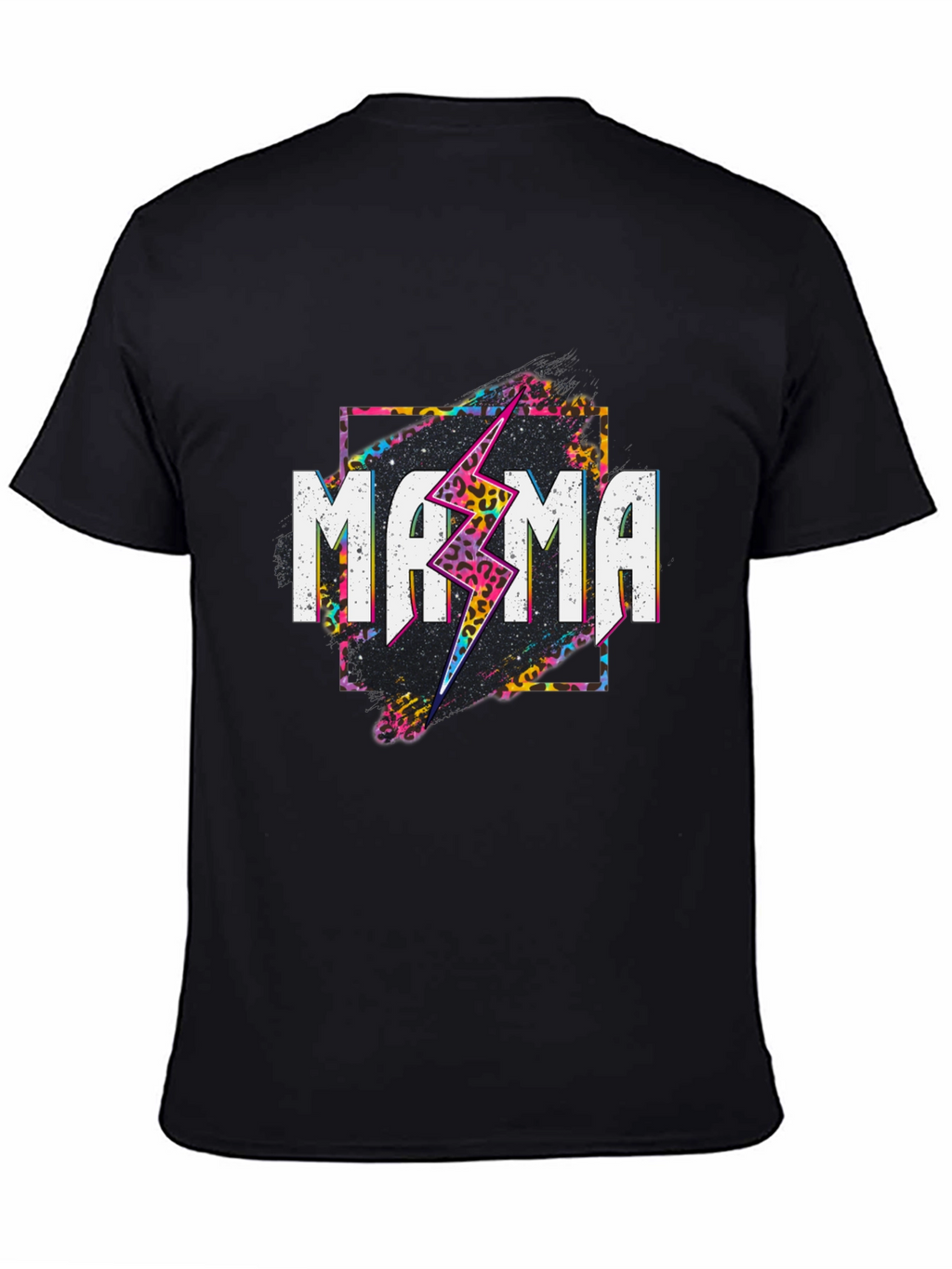 Mama Lightning Bolt Graphic Tee - Black