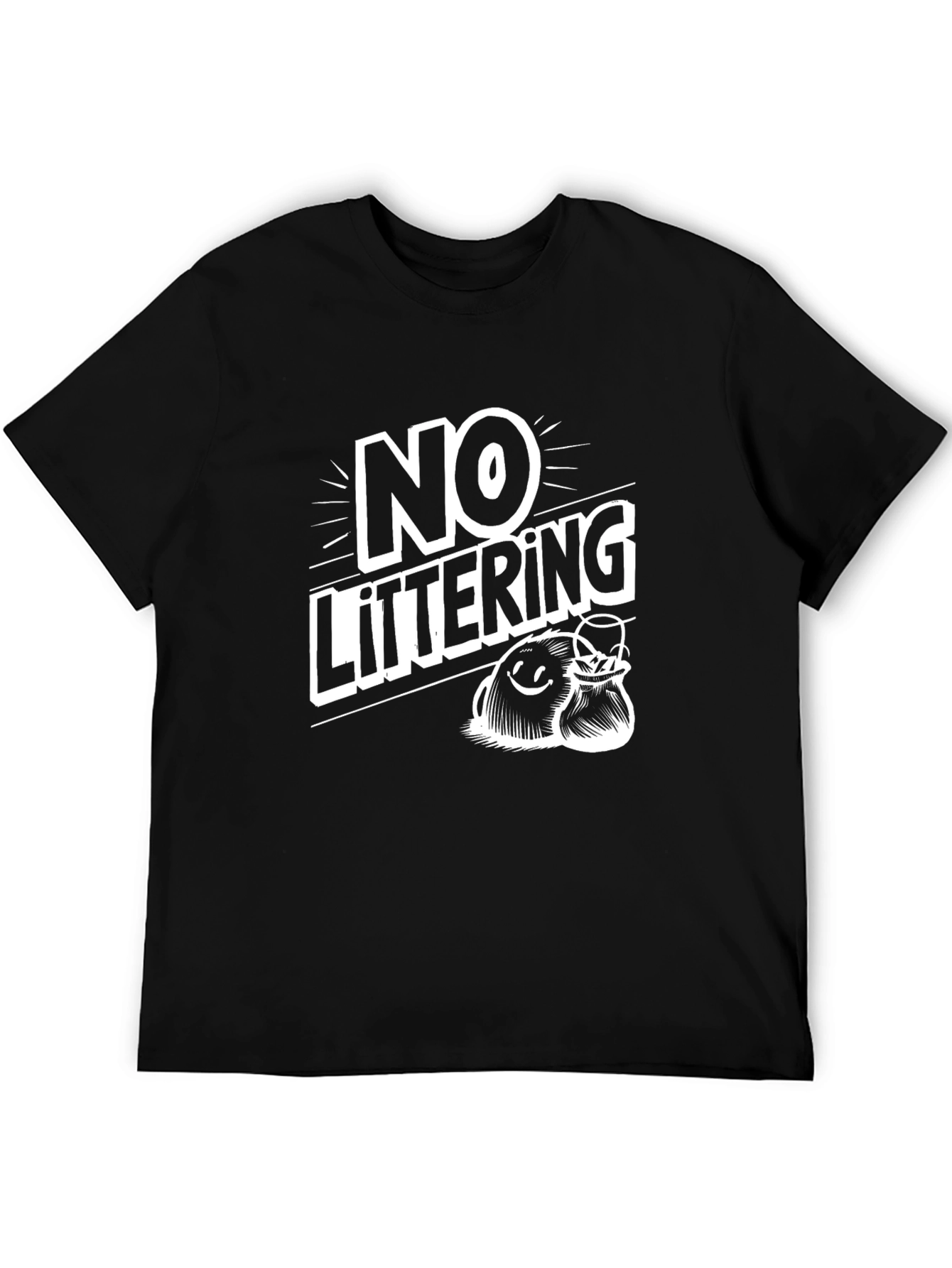 No Littering Graphic Tee - Eco-Friendly Awareness T-Shirt