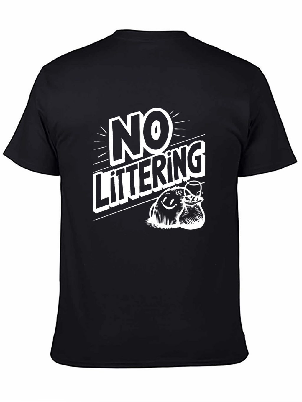 No Littering Graphic Tee - Eco-Friendly Awareness T-Shirt