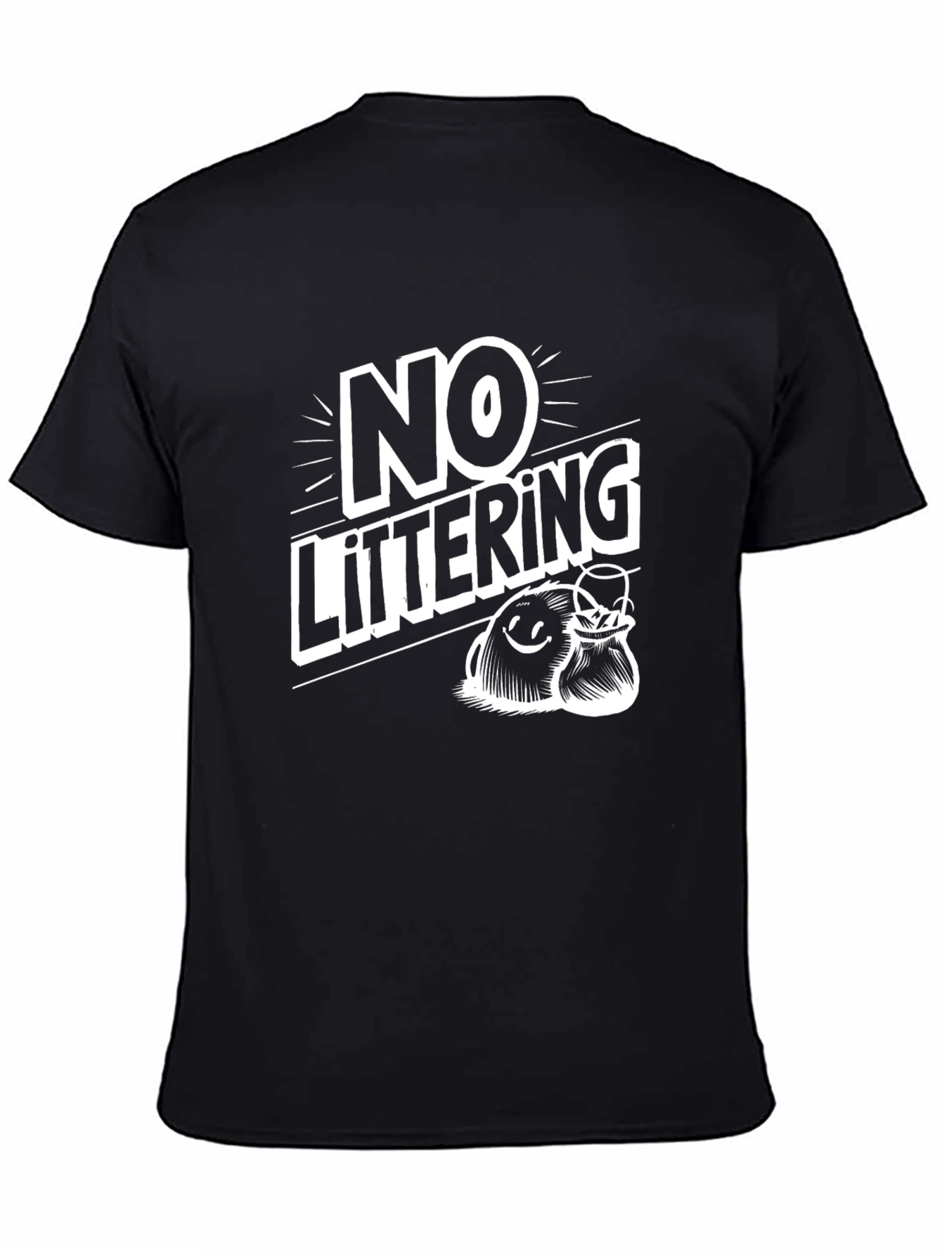 No Littering Graphic Tee - Eco-Friendly Awareness T-Shirt