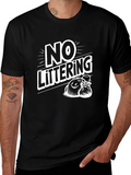 No Littering Graphic Tee - Eco-Friendly Awareness T-Shirt