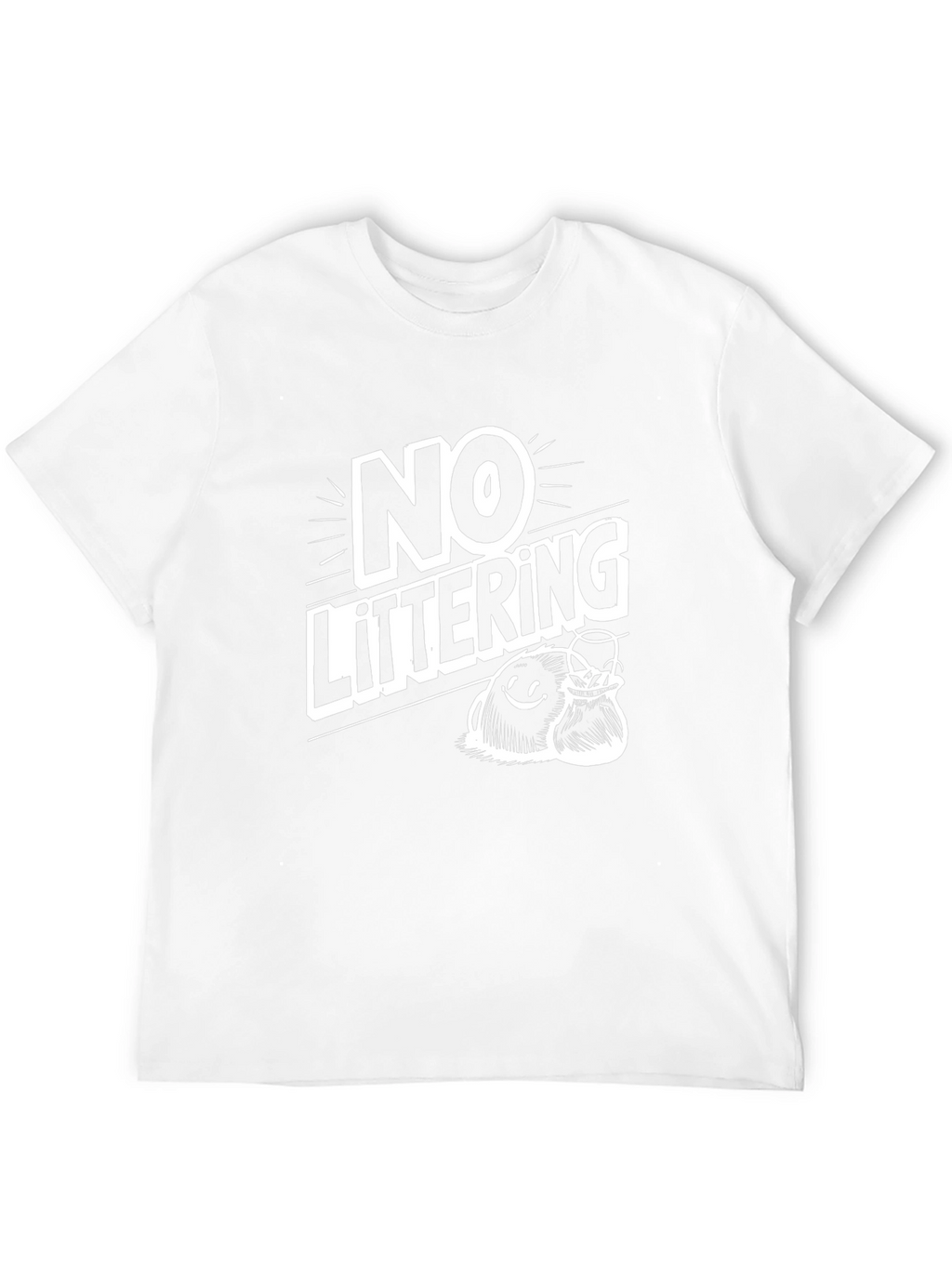 No Littering Graphic Tee - Eco-Friendly Awareness T-Shirt