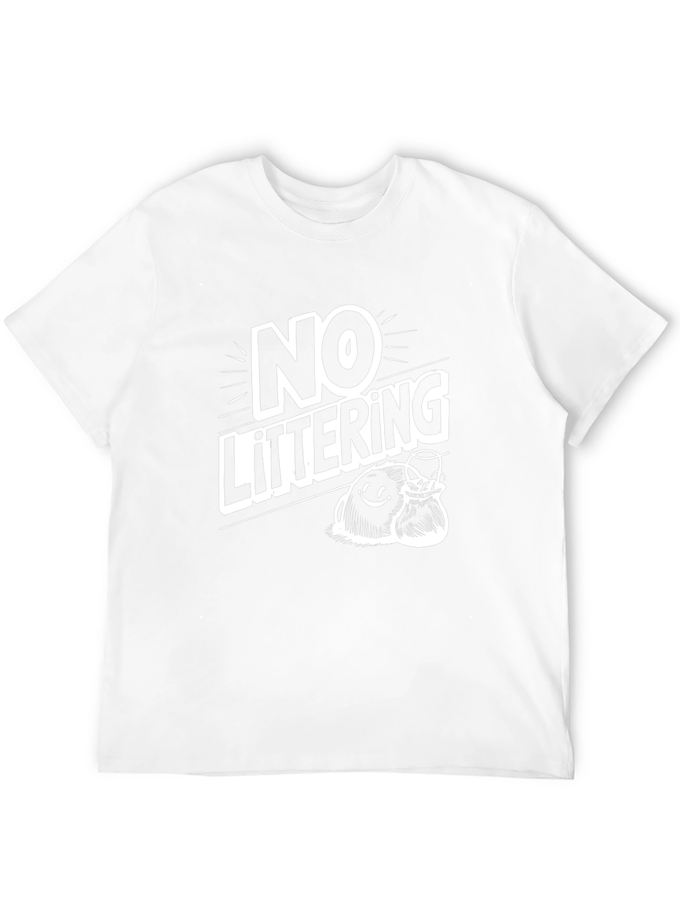 No Littering Graphic Tee - Eco-Friendly Awareness T-Shirt