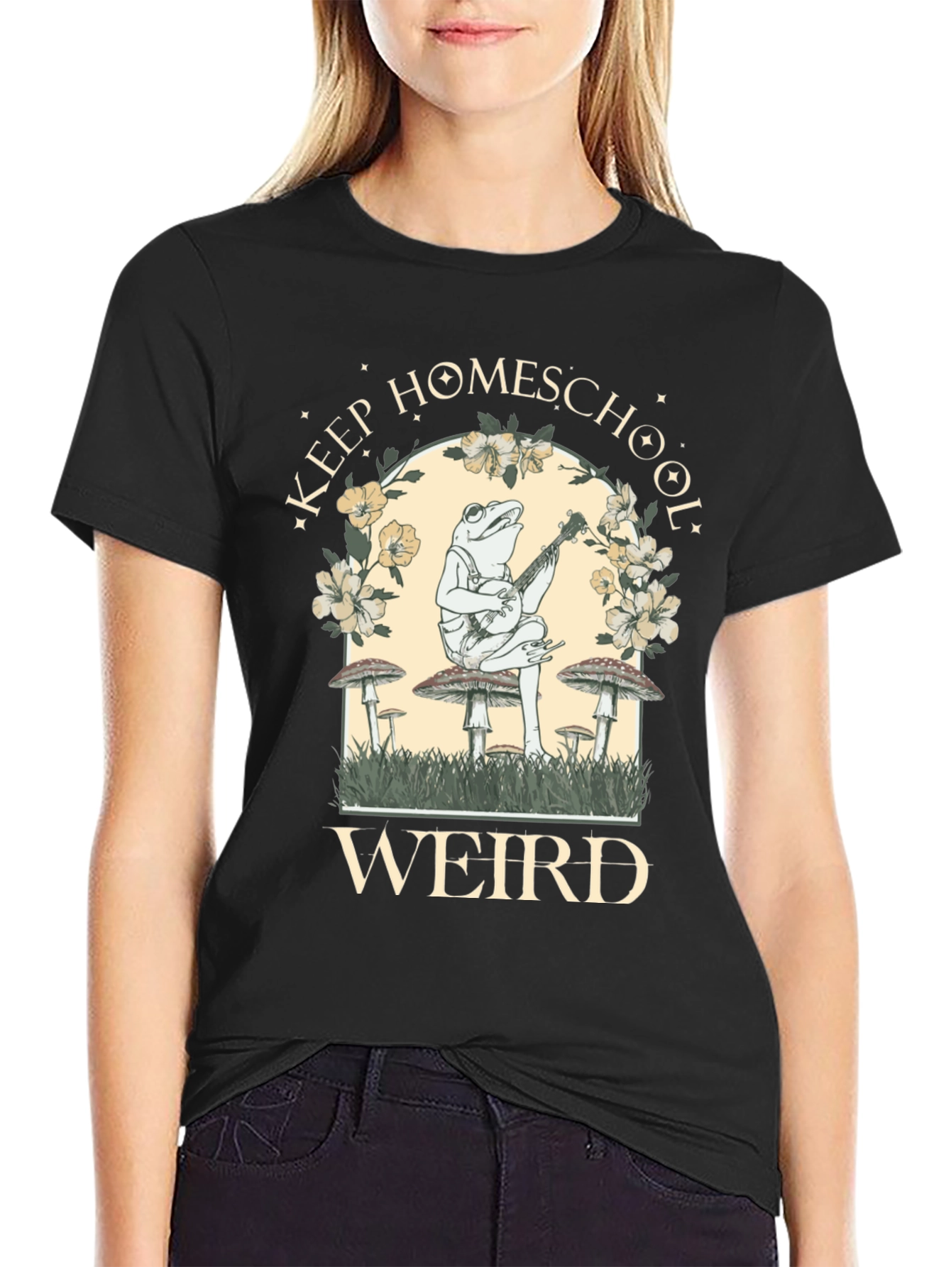 Keep Homeschool Weird Frog Graphic Tee