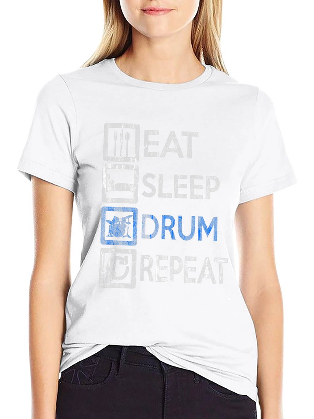 Eat Sleep Drum Repeat Graphic Tee