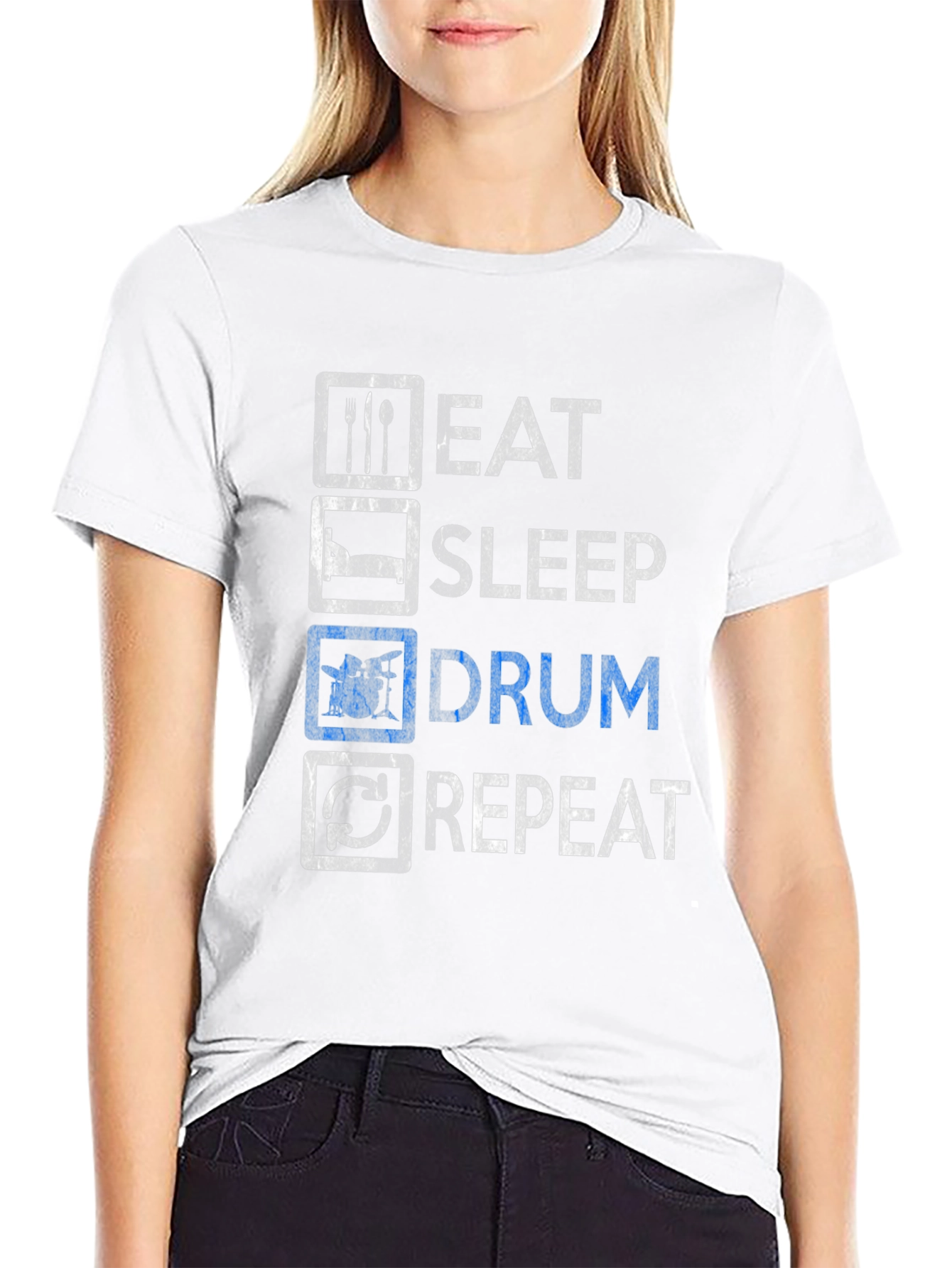 Eat Sleep Drum Repeat Graphic Tee