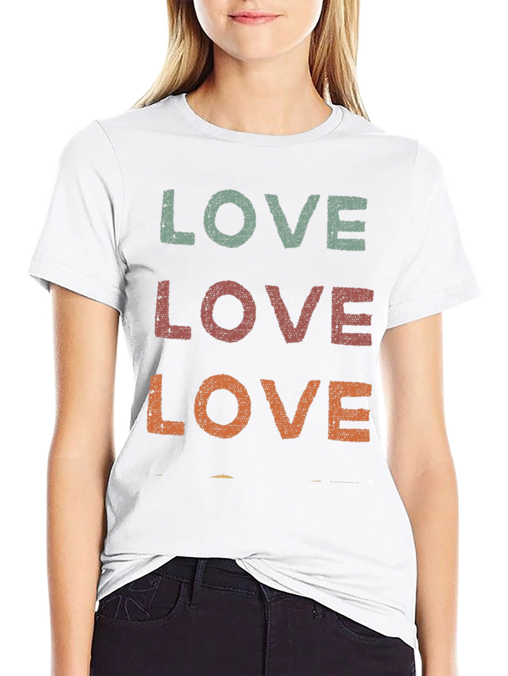 Retro LOVE Graphic Tee - Distressed Print