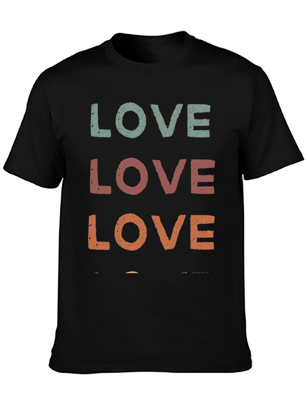 Retro LOVE Graphic Tee - Distressed Print