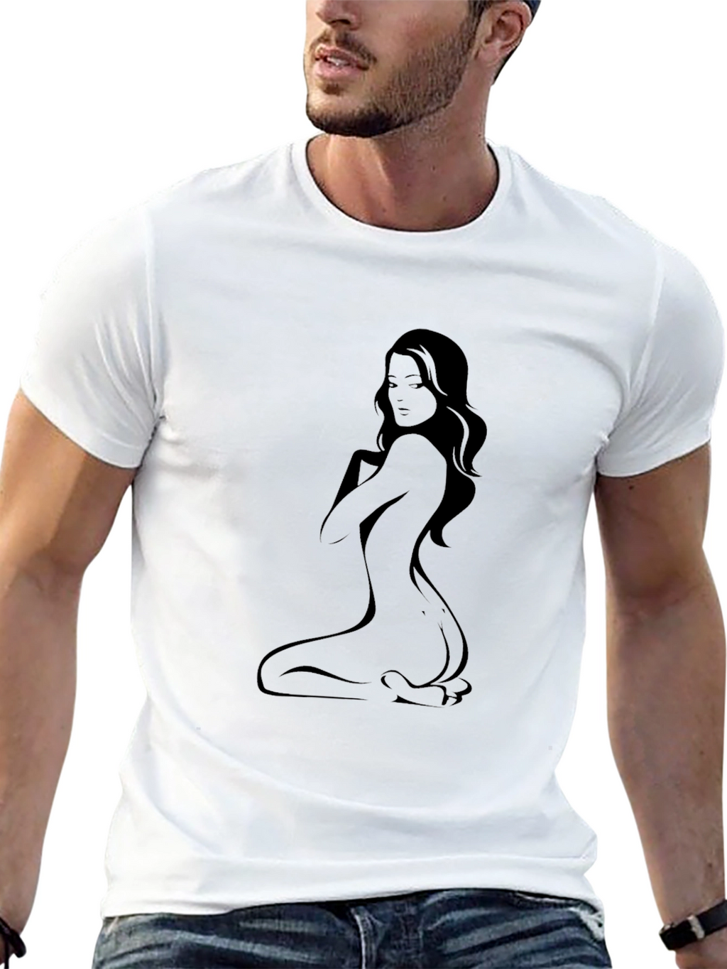 Silhouette Graphic Tee - Sleek & Stylish Black T-Shirt