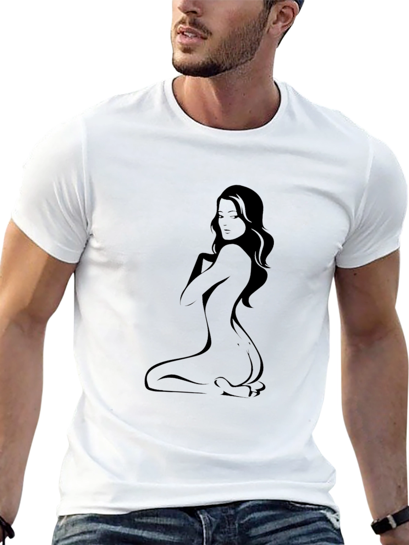 Silhouette Graphic Tee - Sleek & Stylish Black T-Shirt