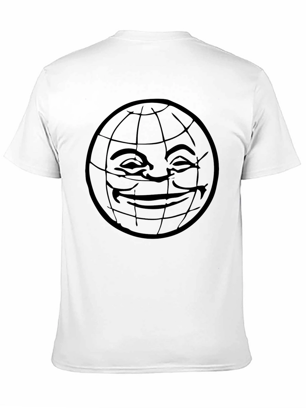 Smiley Globe Graphic Tee - Black Comfort Fit