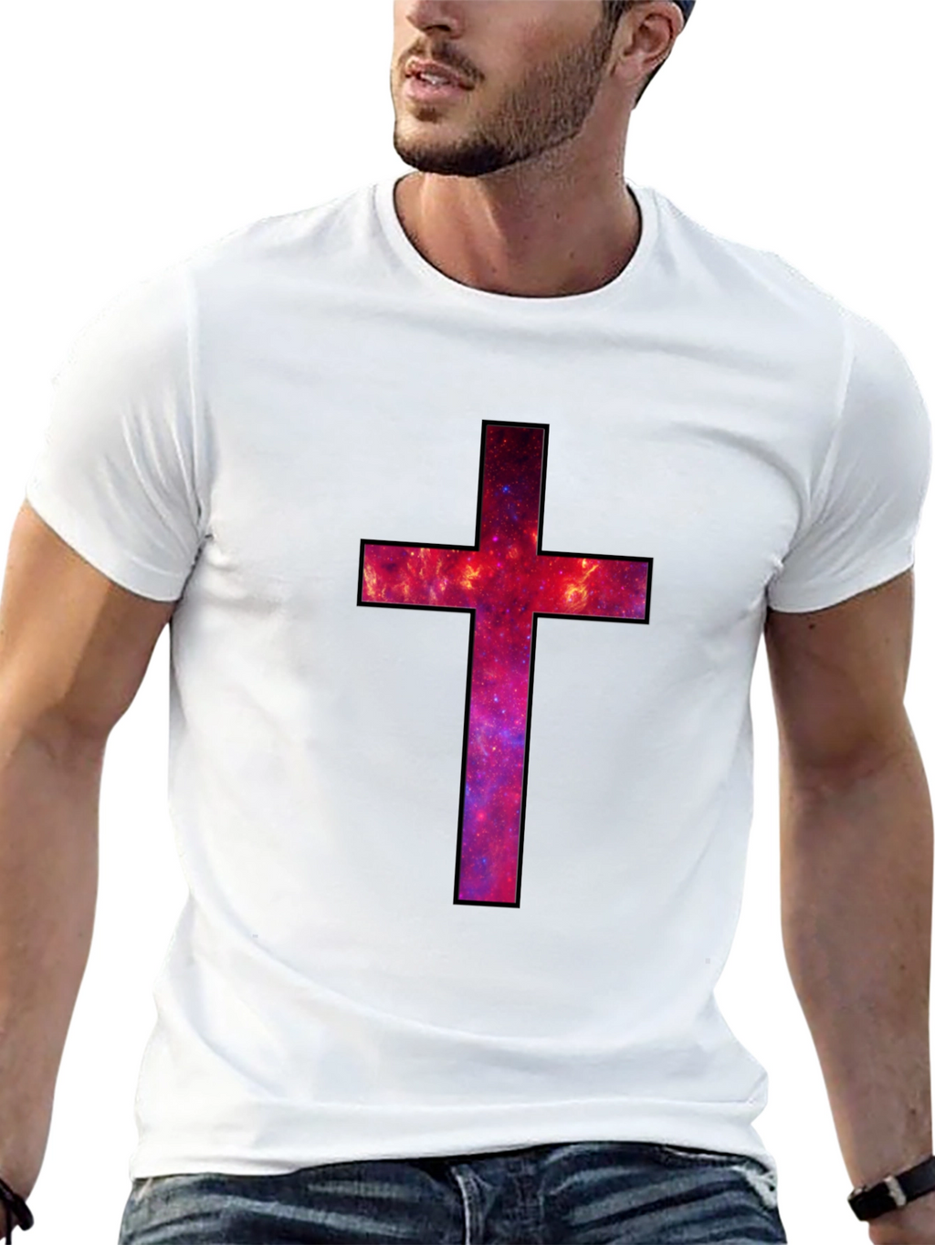 Galaxy Cross Graphic Tee - Black T-Shirt