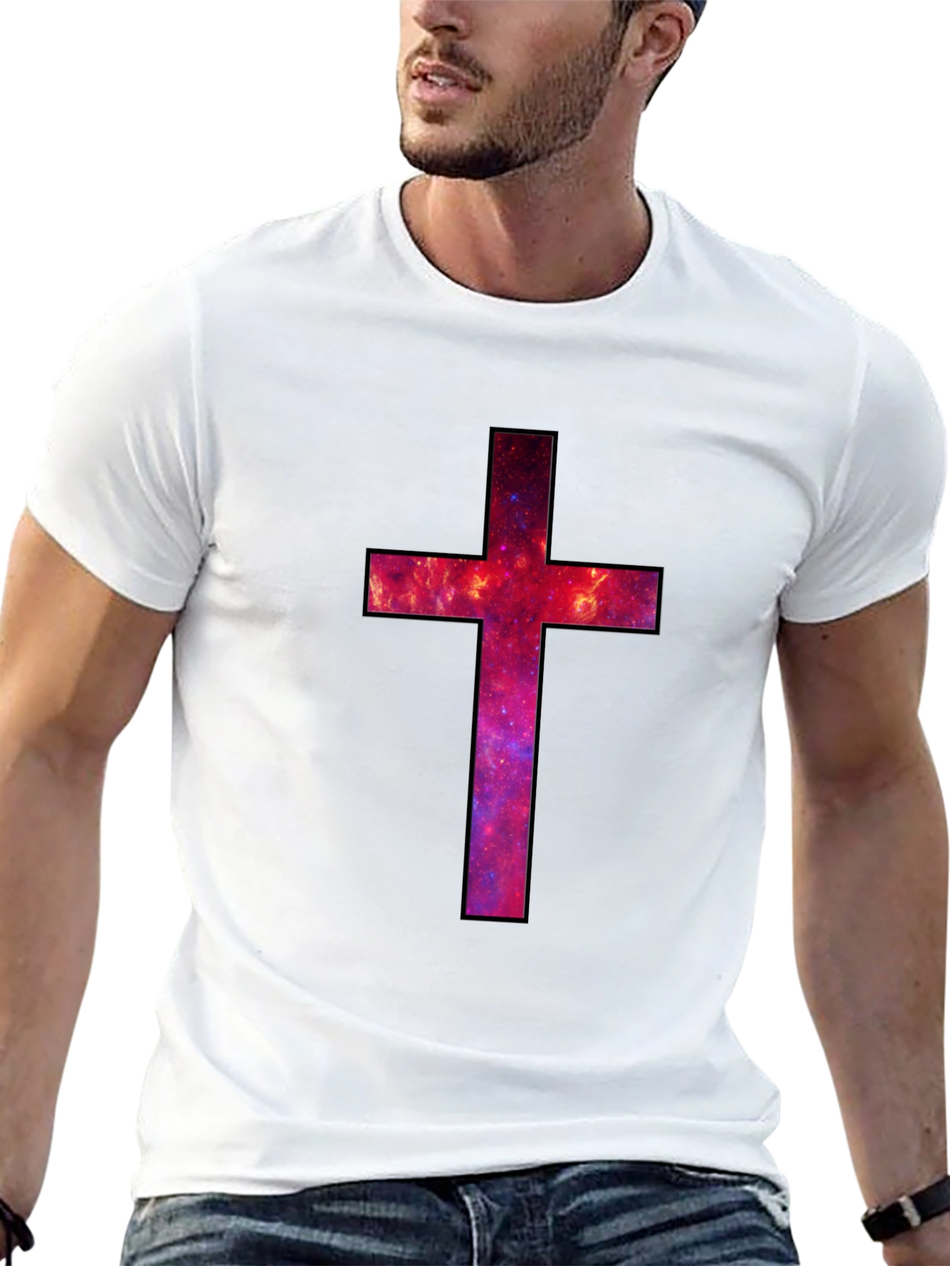 Galaxy Cross Graphic Tee - Black T-Shirt