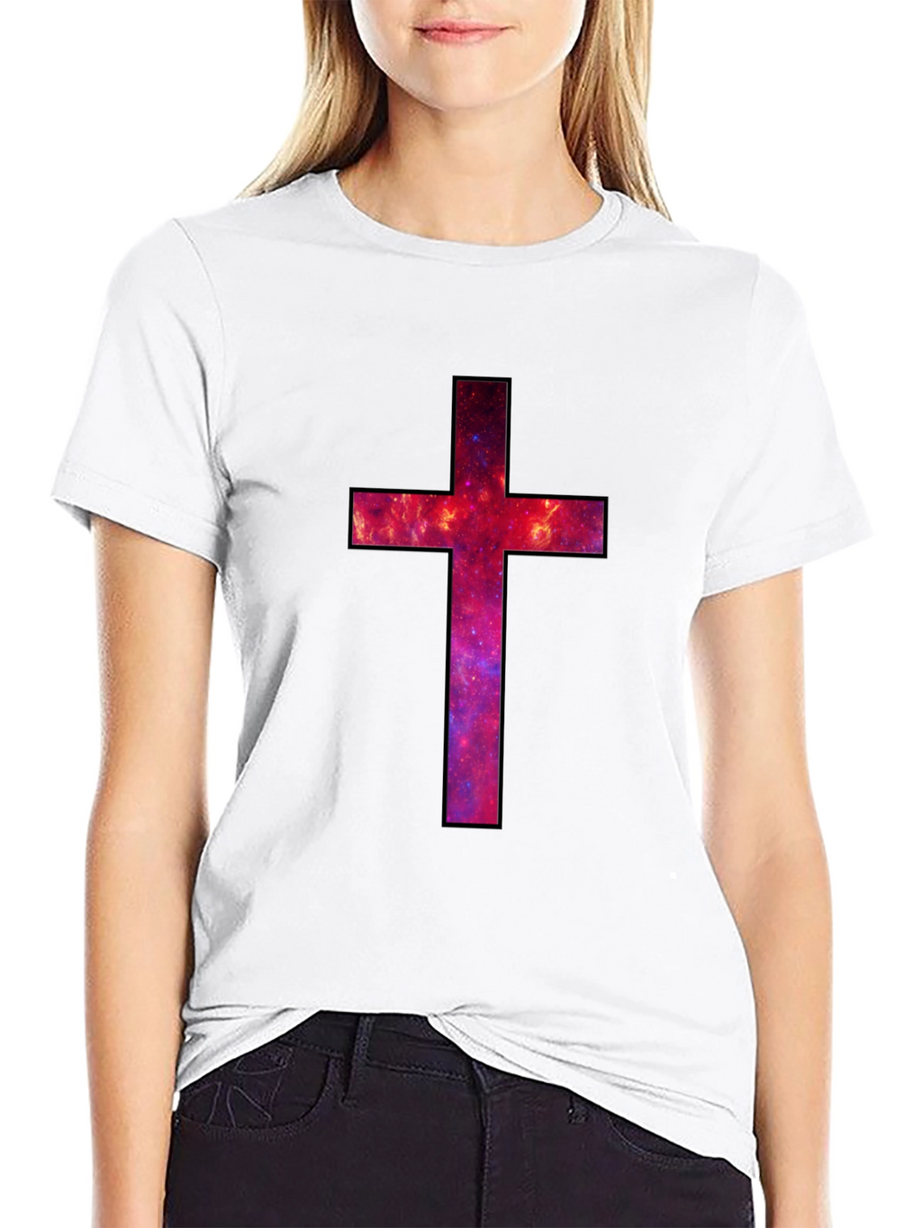 Galaxy Cross Graphic Tee - Black T-Shirt